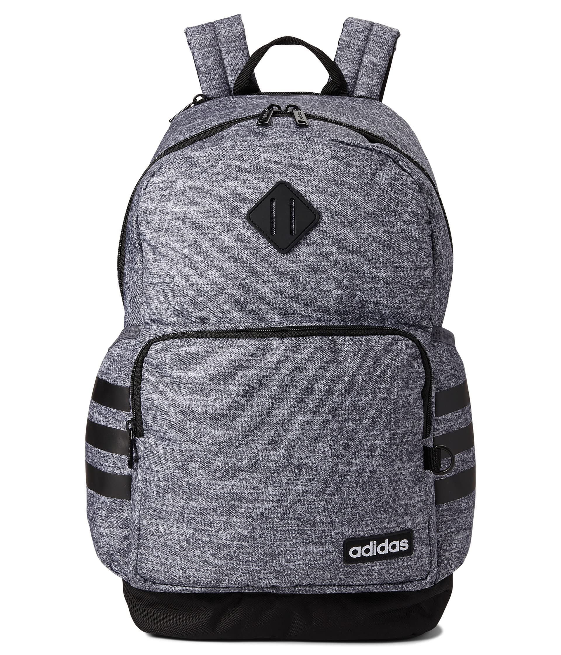 Mochila Adidas Classic De 3 Rayas, Duradera, Unisex, Gris Y Negra - Venta Internacional.