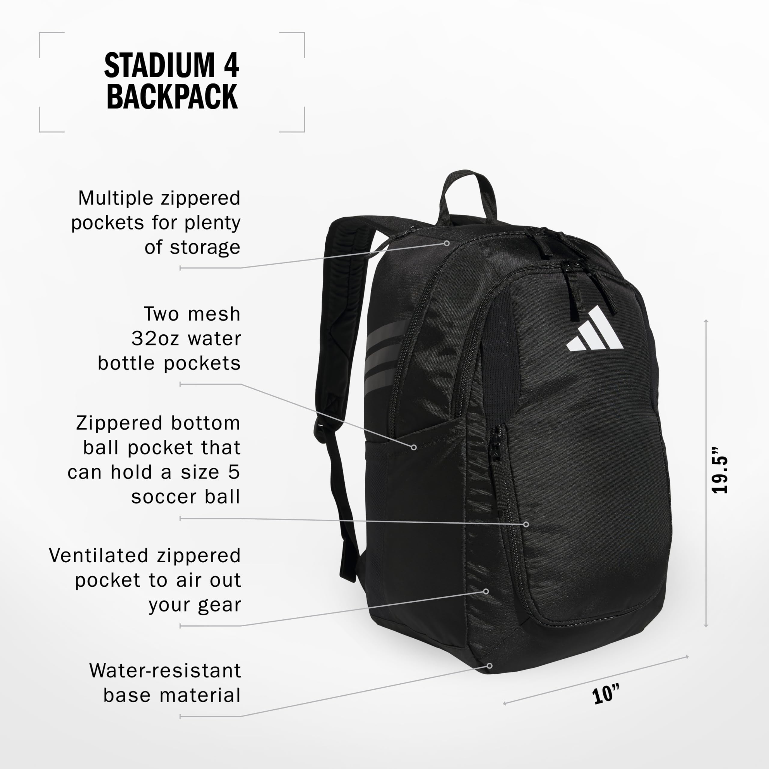 Foto 3 pulgar | Mochila Adidas Stadium Team Sports 36l Para Hombre Y Mujer - Venta Internacional.