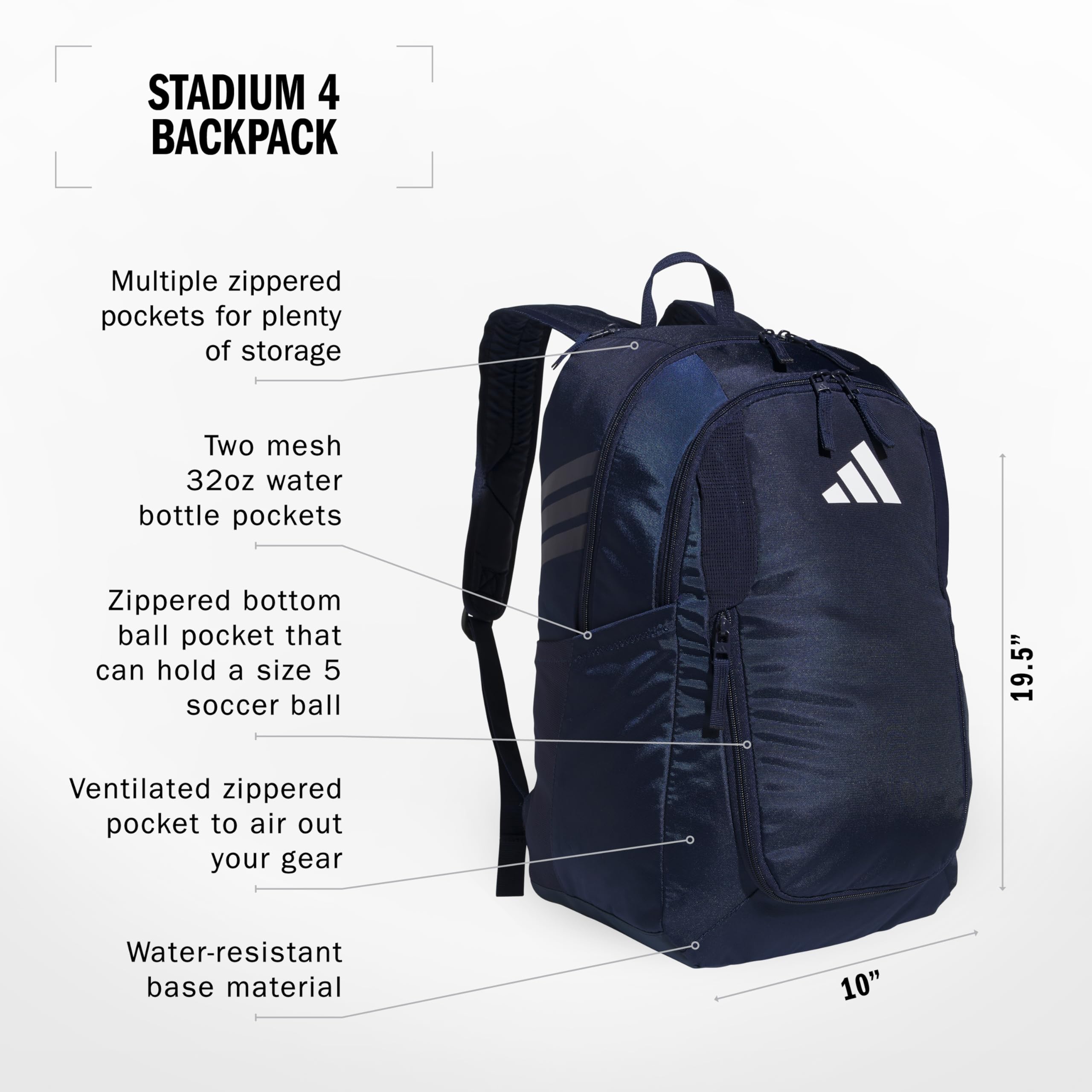 Foto 3 pulgar | Mochila Adidas Stadium Team Sports 36l Para Hombre Y Mujer - Venta Internacional.