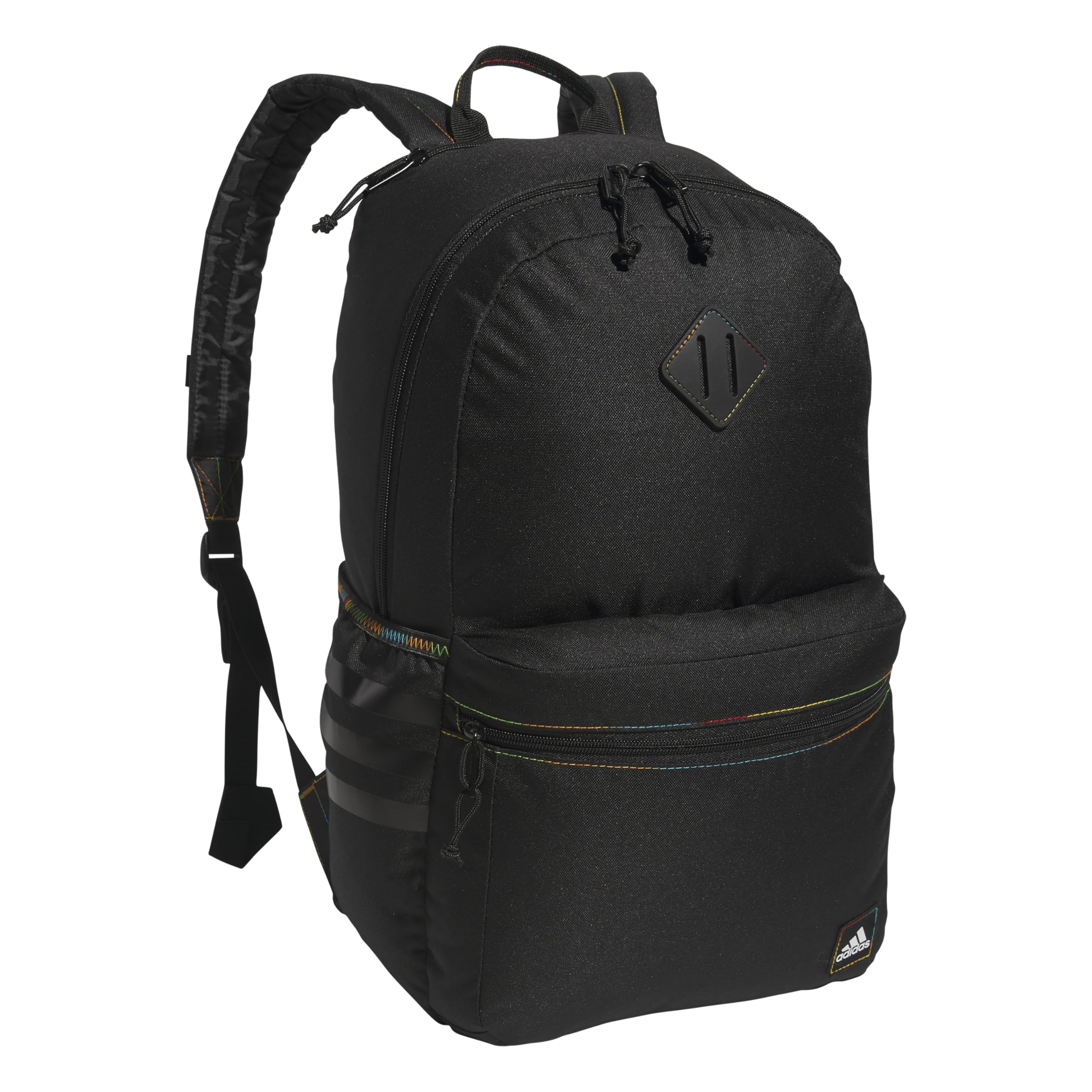 Mochila Adidas Classic De 3 Rayas, Duradera, Unisex, Negra - Venta Internacional.