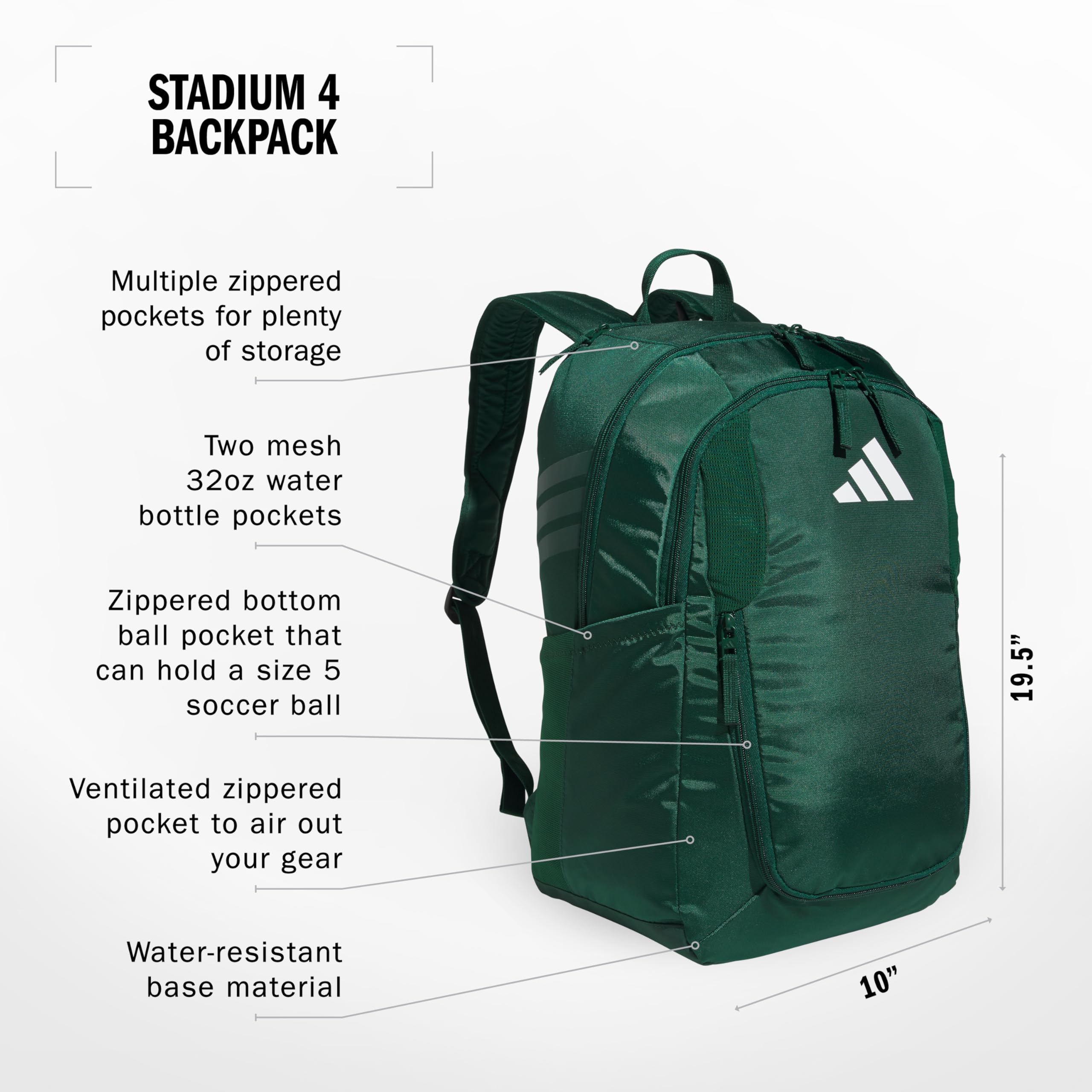 Foto 3 pulgar | Mochila Adidas Stadium Team Sports 36l Para Hombre Y Mujer - Venta Internacional.