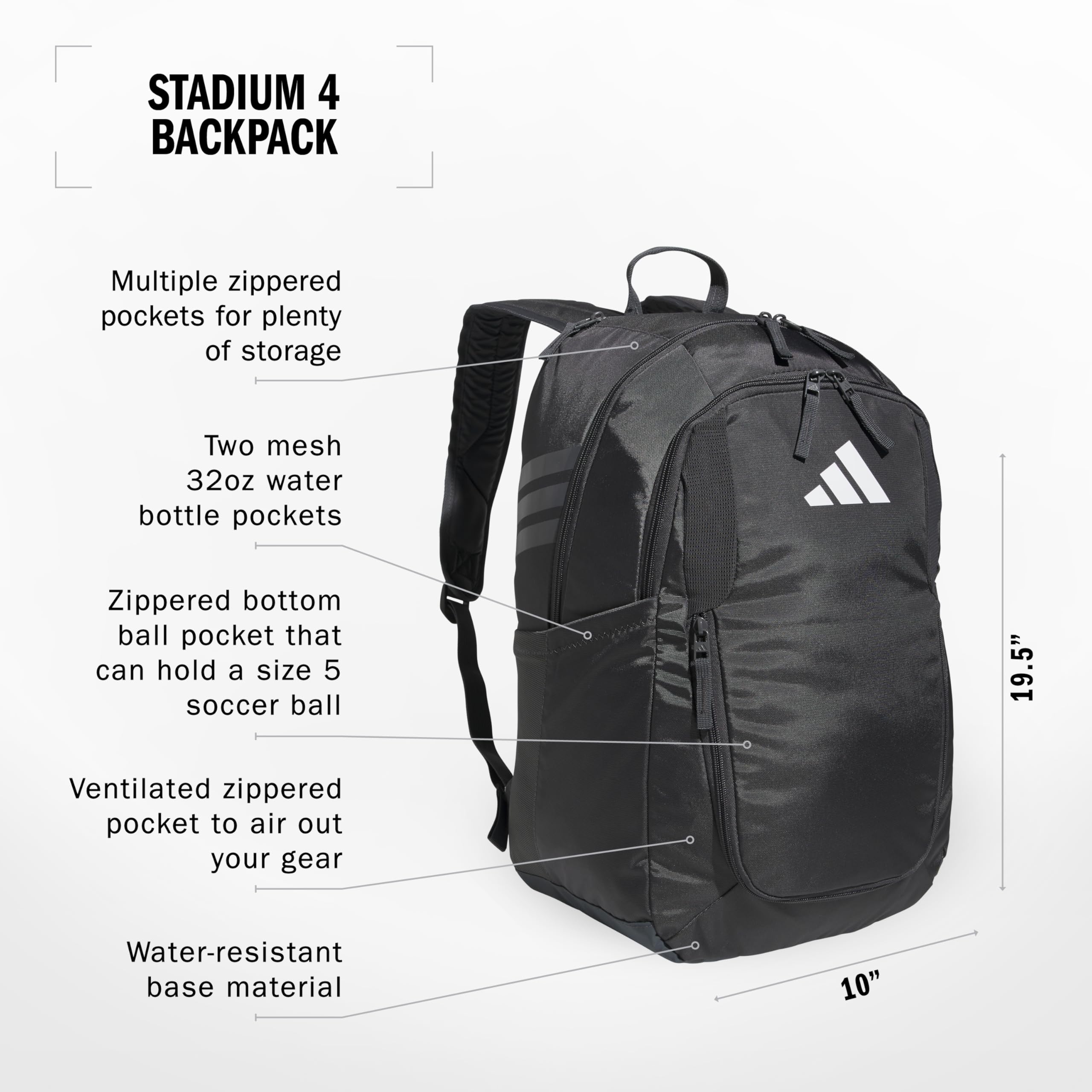 Foto 3 pulgar | Mochila Adidas Stadium Team Sports 36l Para Hombre Y Mujer - Venta Internacional.