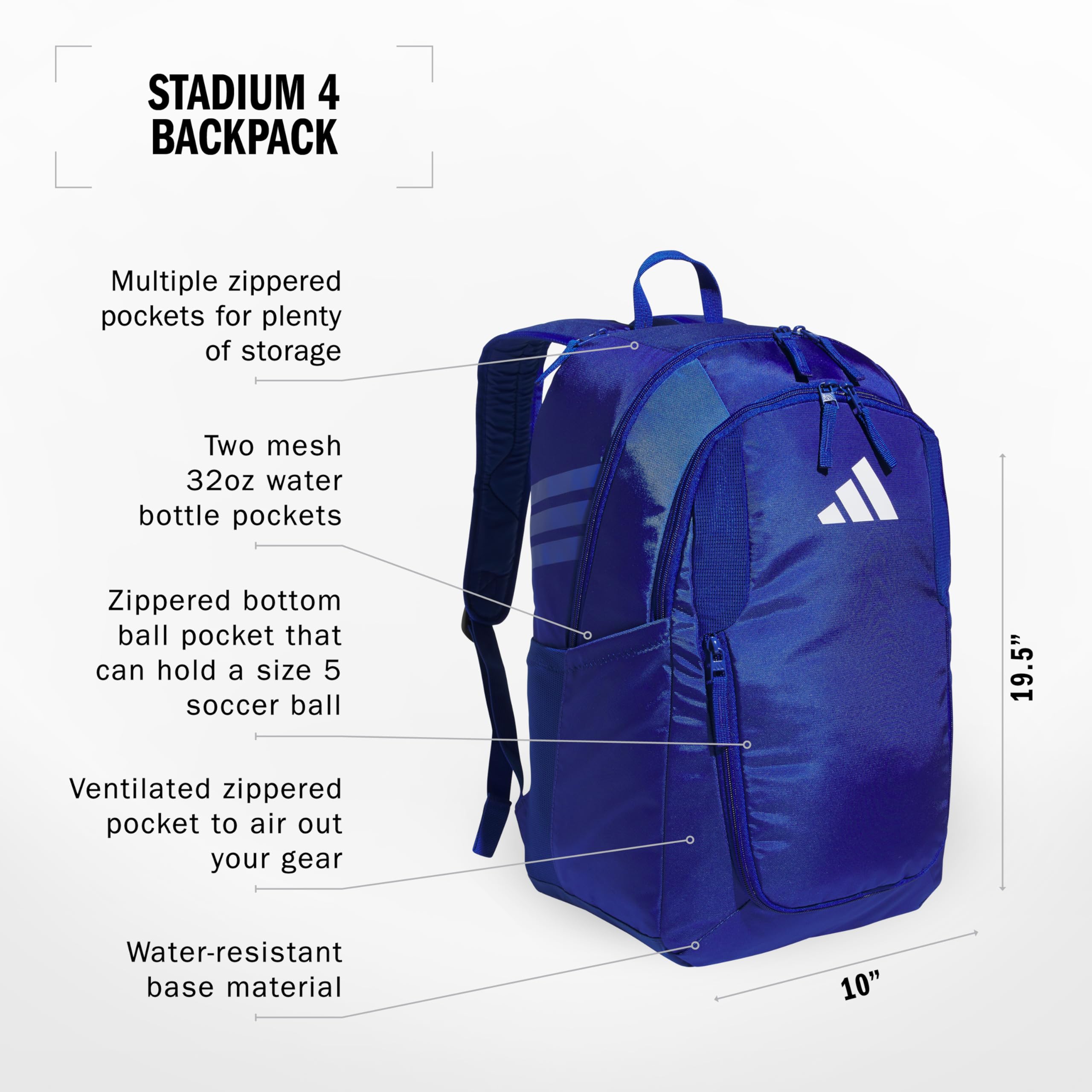 Foto 2 | Mochila Adidas Stadium Team Sports 36l Para Hombre Y Mujer - Venta Internacional.