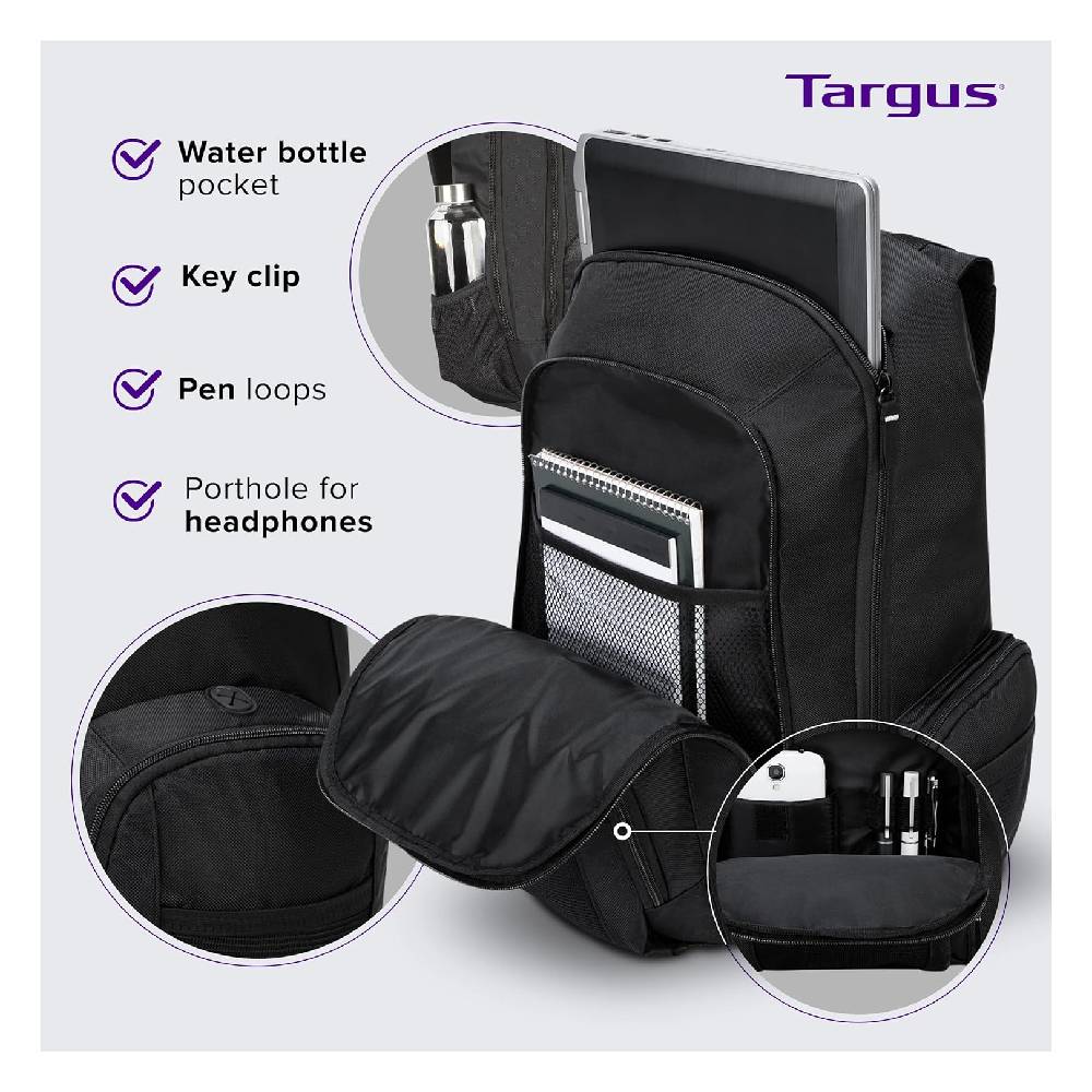 Foto 3 pulgar | Mochila Targus Groove Negra para Laptop de 15.4"