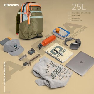 Foto 2 | Mochila Ogio Alpha 25, 25 L De Capacidad, Sage 22, Para Portátil De 17 Pulgadas - Venta Internacional.