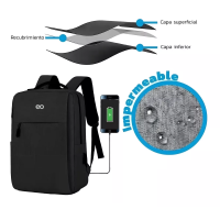 Foto 4 pulgar | Mochila Bolsa 15 Pulgadas Para Laptop Oxford Eo Safe Imports Esi-18229-1 Negro