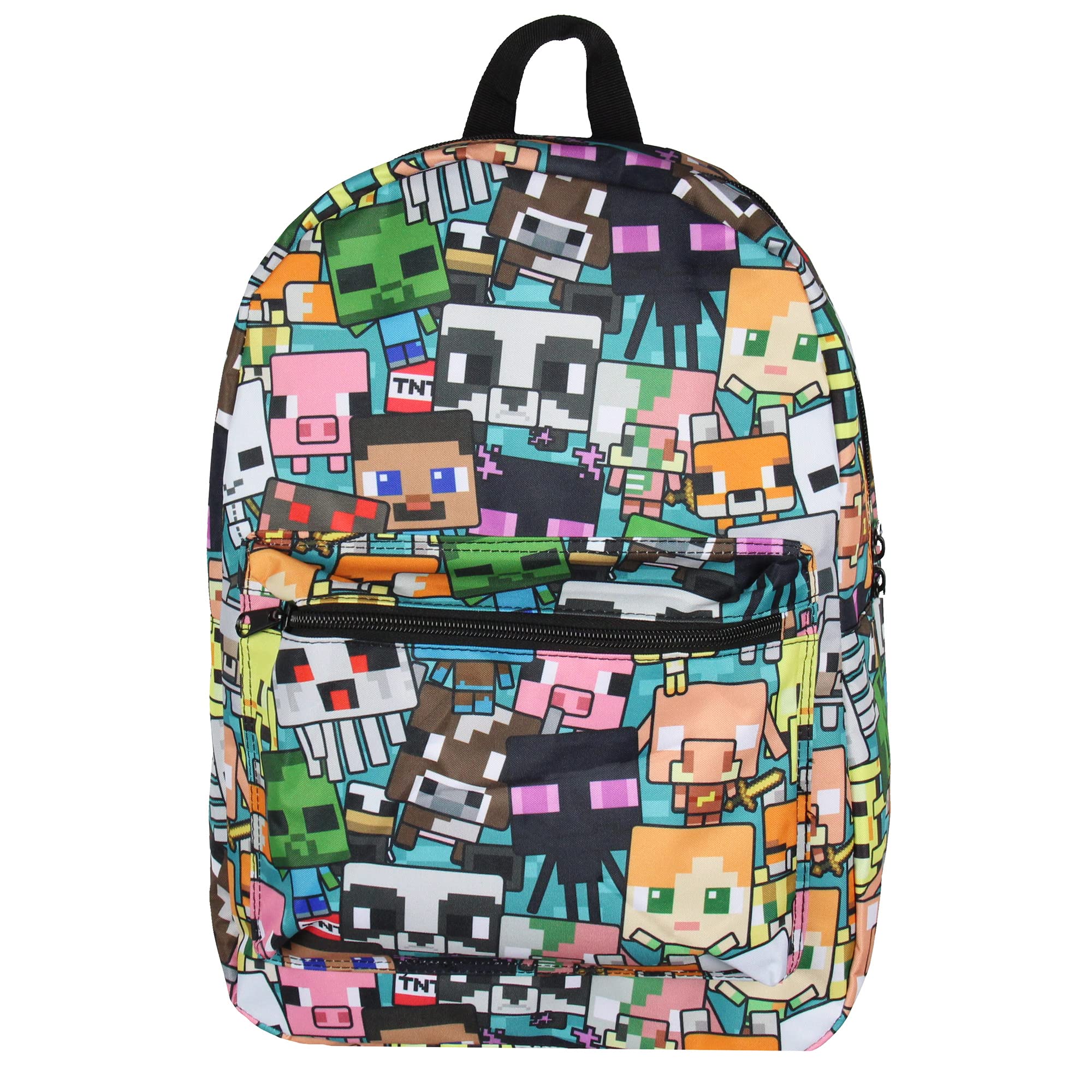 Foto 3 pulgar | Videojuego Chibi De Varios Personajes De Minecraft Backpack Bioworld - Venta Internacional.