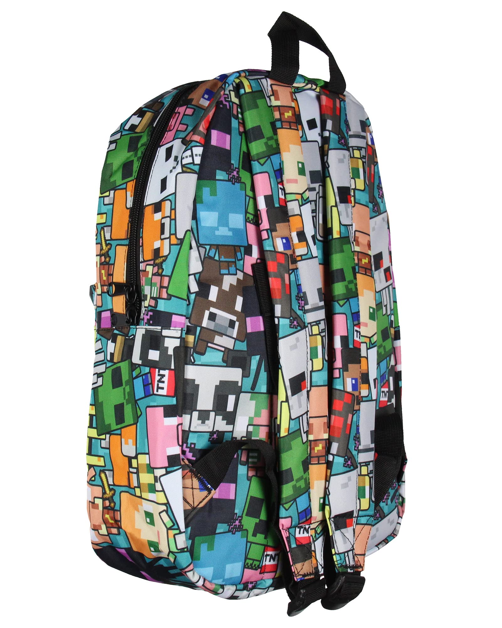 Foto 5 pulgar | Videojuego Chibi De Varios Personajes De Minecraft Backpack Bioworld - Venta Internacional.