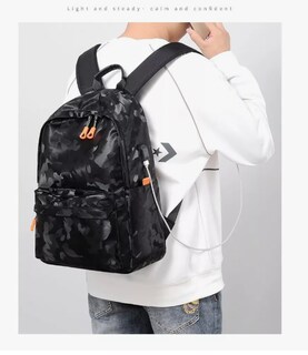 Foto 2 | Mochila Xtellar Camuflaje Casual Moda USB Impermeable con Espacio para Laptop 14 Pulgadas