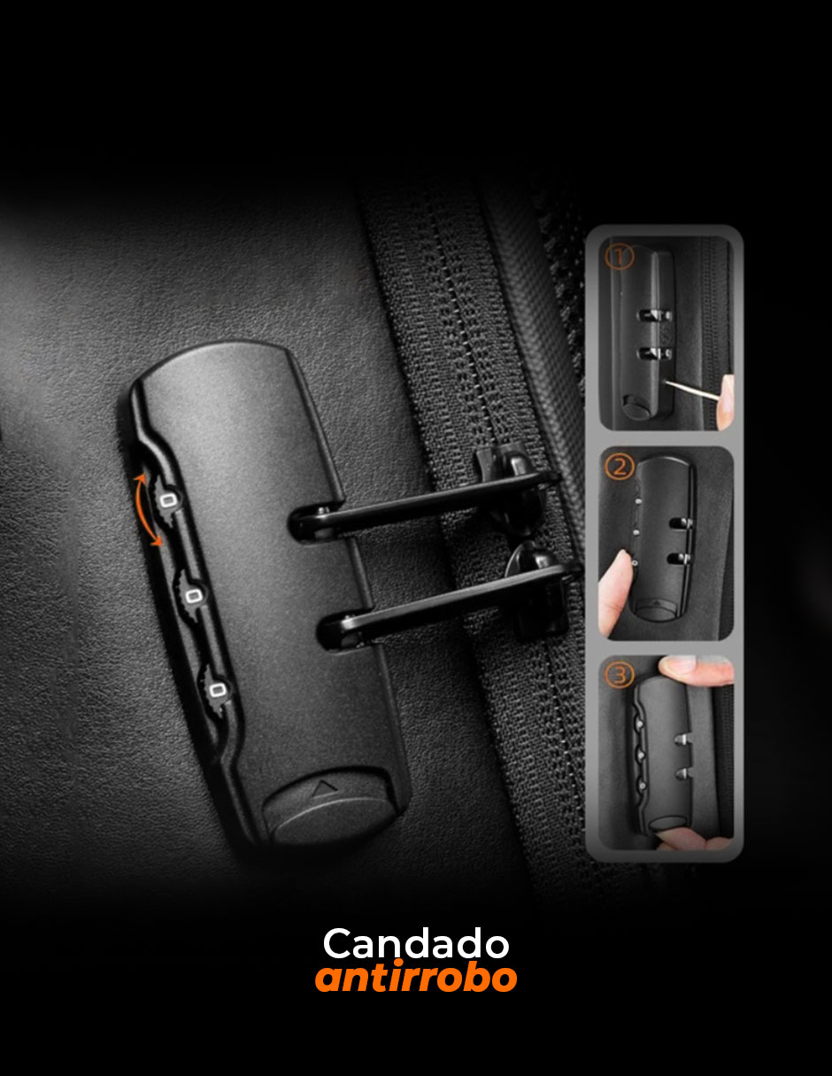 Foto 5 | Mochila Mark Ryden 9116 Negra para Laptop 15.6” con Puerto USB y Antirrobo