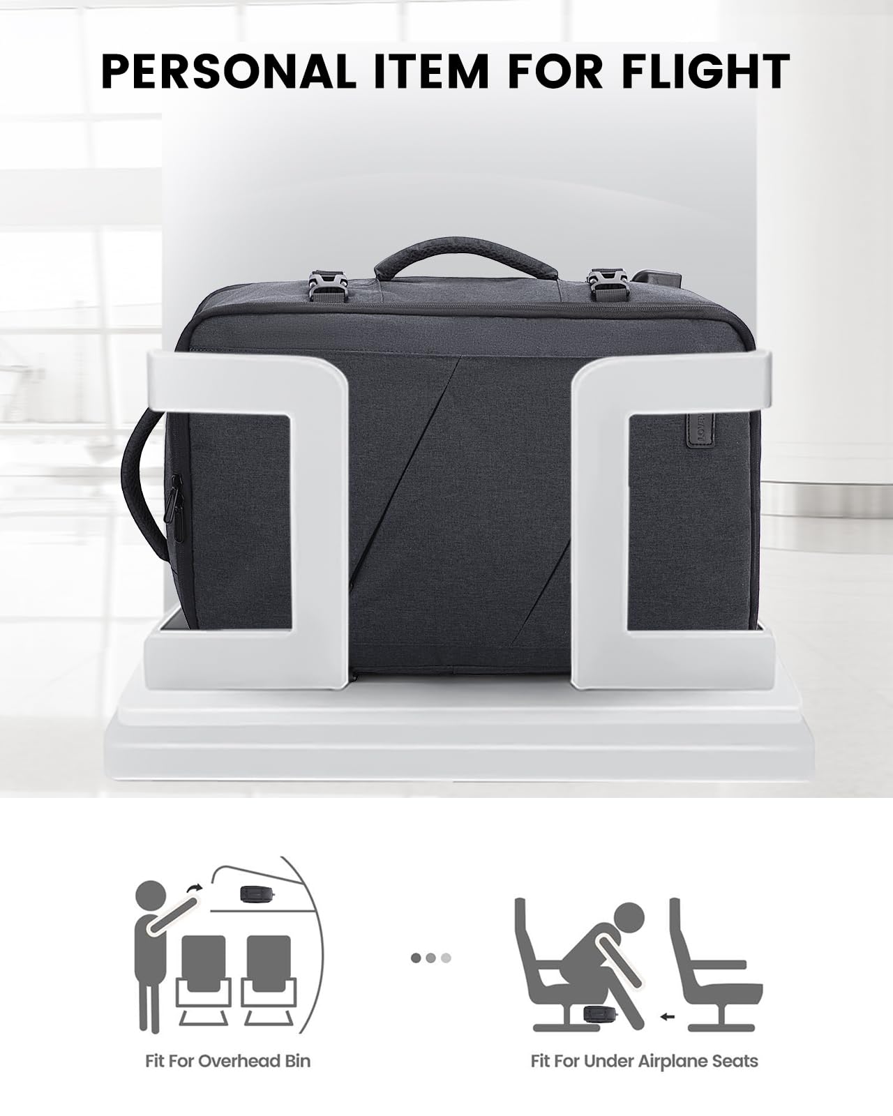 Foto 3 pulgar | Mochila Lovevook Travel 40l Con Puerto Usb Gris Oscuro - Venta Internacional.