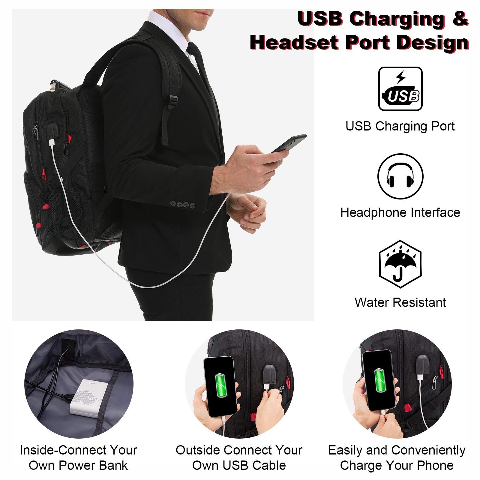 Foto 5 pulgar | Mochila Lovevook Para Portátil De Viaje, Impermeable, Antirrobo, 45 L - Venta Internacional.