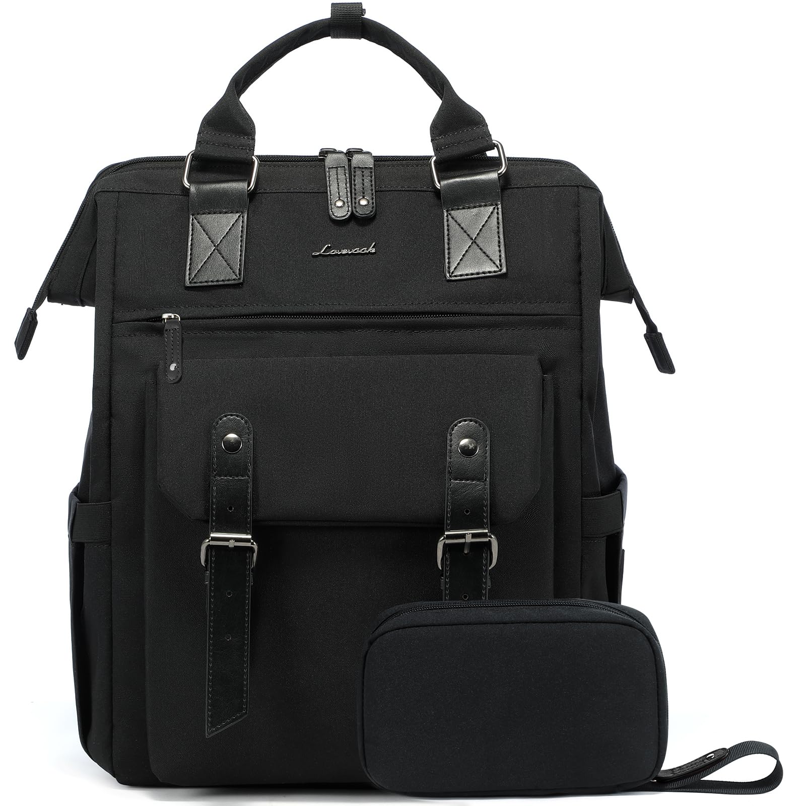 Mochila Para Portátil Lovevook Para Mujer, 15.6 Pulgadas, Color Negro Universitario - Venta Internacional.