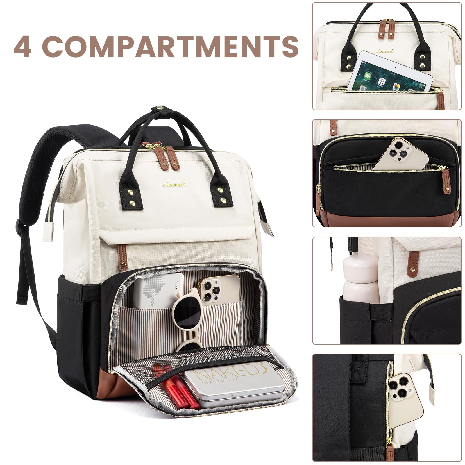 Foto 4 pulgar | Mochila Para Portátil Lovevook Para Mujer, 45 Cm, Impermeable, 15,6 Pulgadas - Venta Internacional.