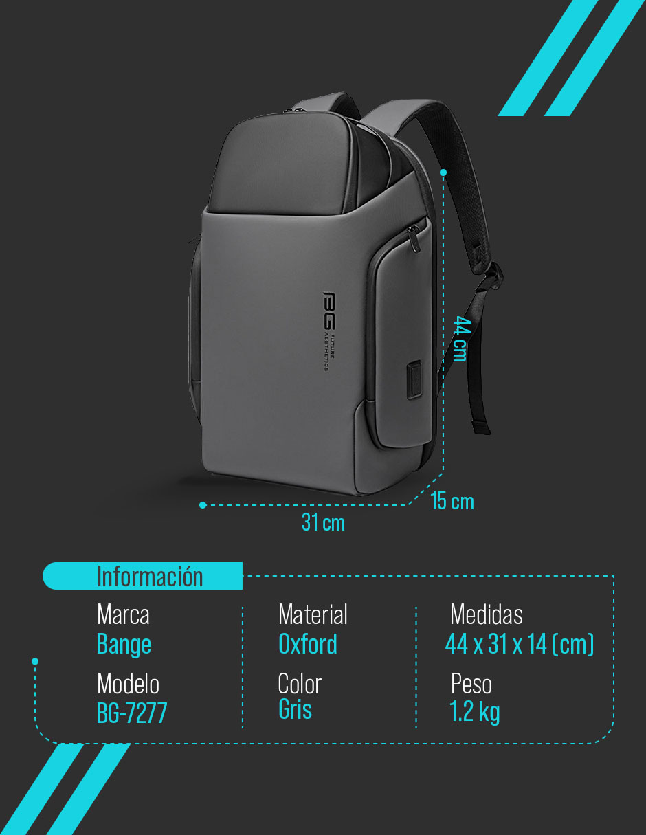 Foto 6 pulgar | Mochila Bange Bg-7277 para Laptop de 15.6"