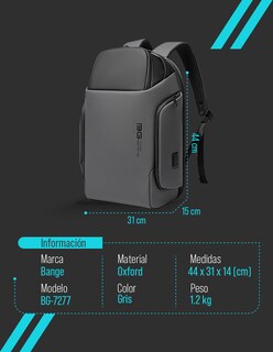 Foto 5 | Mochila Bange Bg-7277 para Laptop de 15.6"