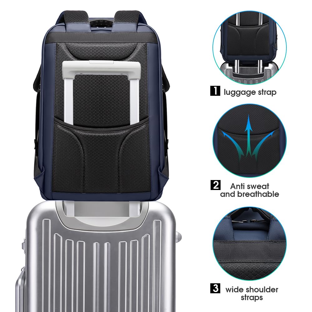 Foto 7 | Mochila De Negocios Bange Para Portátil De 17.3 Pulgadas Con Antirrobo Para Hombre - Venta Internacional.