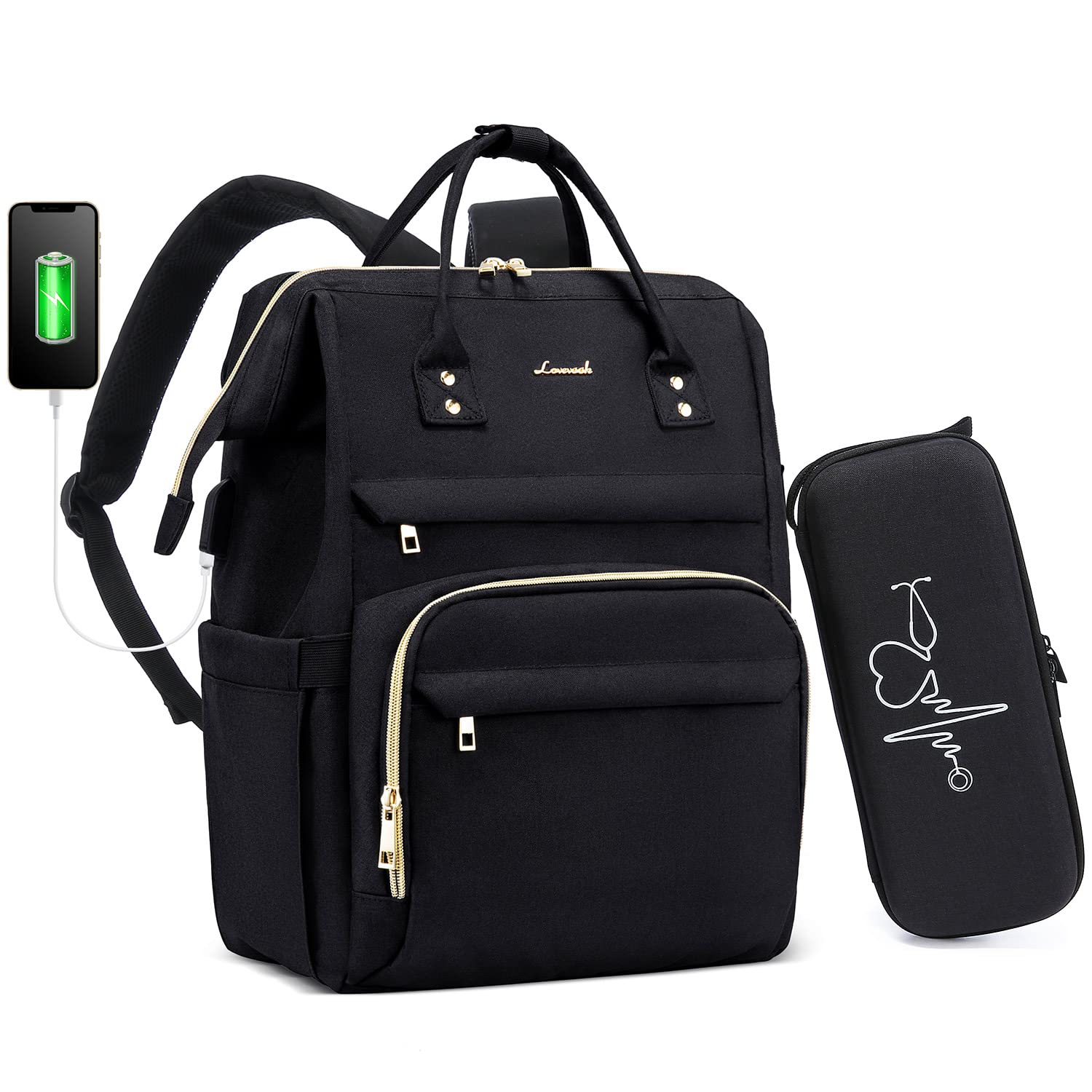 Mochila Lovevook Nurse Para Mujer Con Funda De Estetoscopio De 15.6 Pulgadas - Venta Internacional.