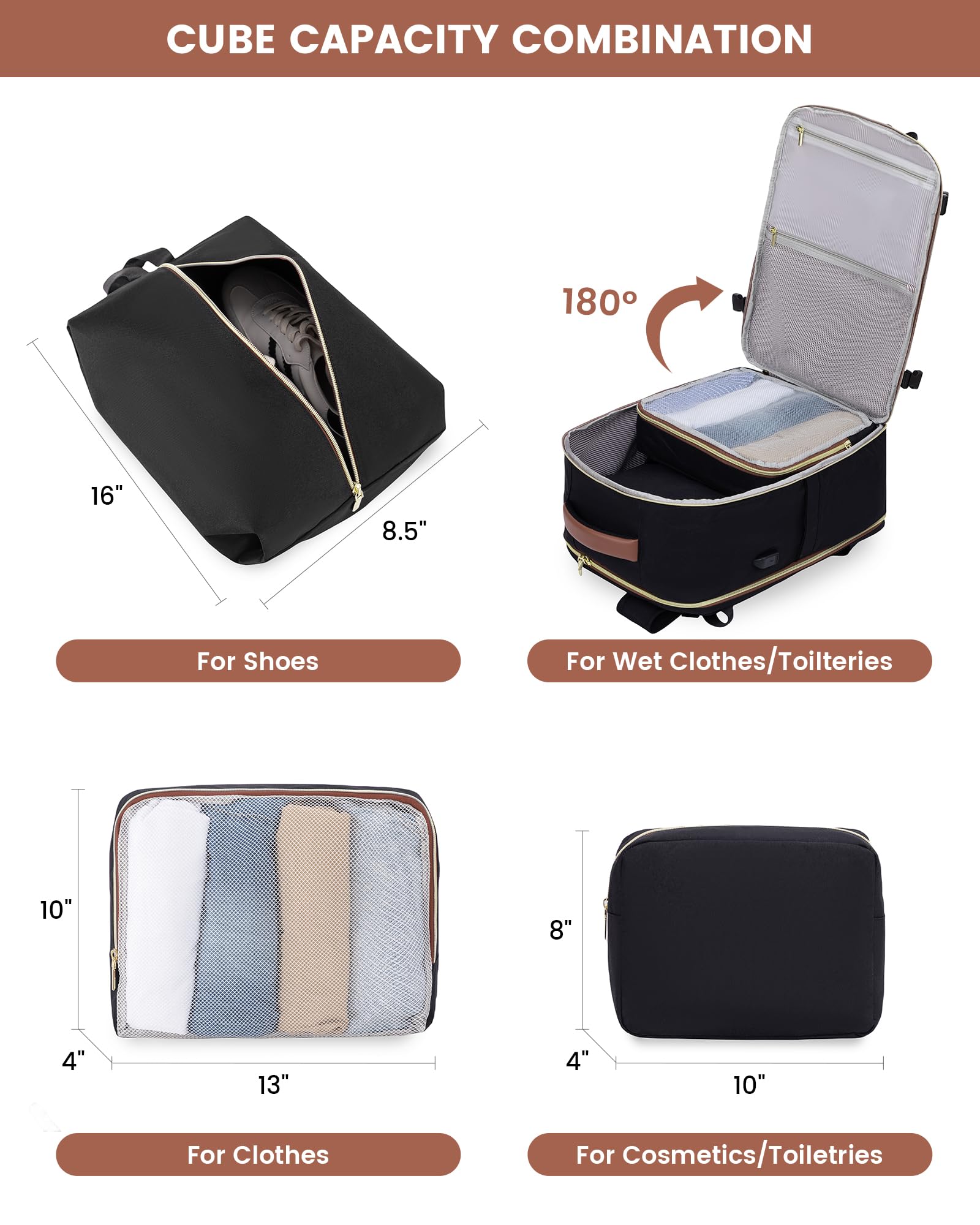 Foto 5 pulgar | Mochila Lovevook Large Travel De 40 Litros Para Mujer Con Portátil De 17 Pulgadas - Venta Internacional.