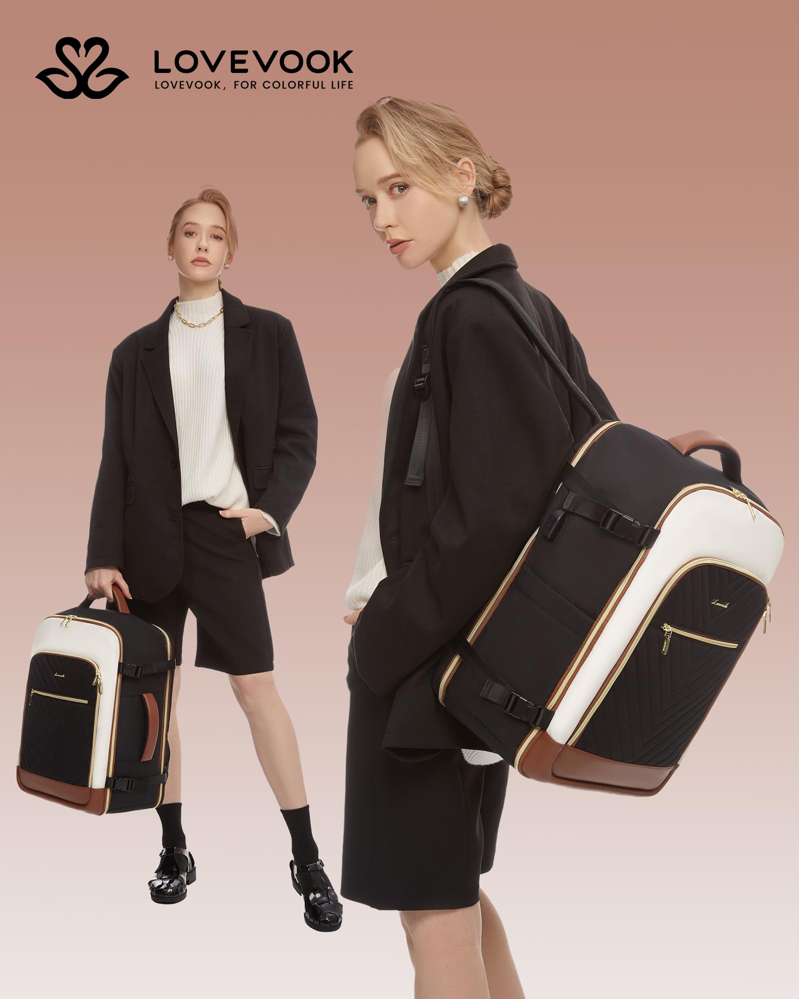Foto 7 pulgar | Mochila Lovevook Large Travel De 40 Litros Para Mujer Con Portátil De 17 Pulgadas - Venta Internacional.