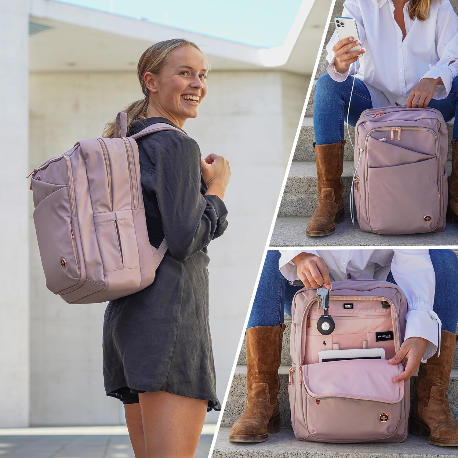 Foto 2 | Mochila Portátil Swissdigital Katy Rose Sd1006f-82 Para Mujer - Venta Internacional.
