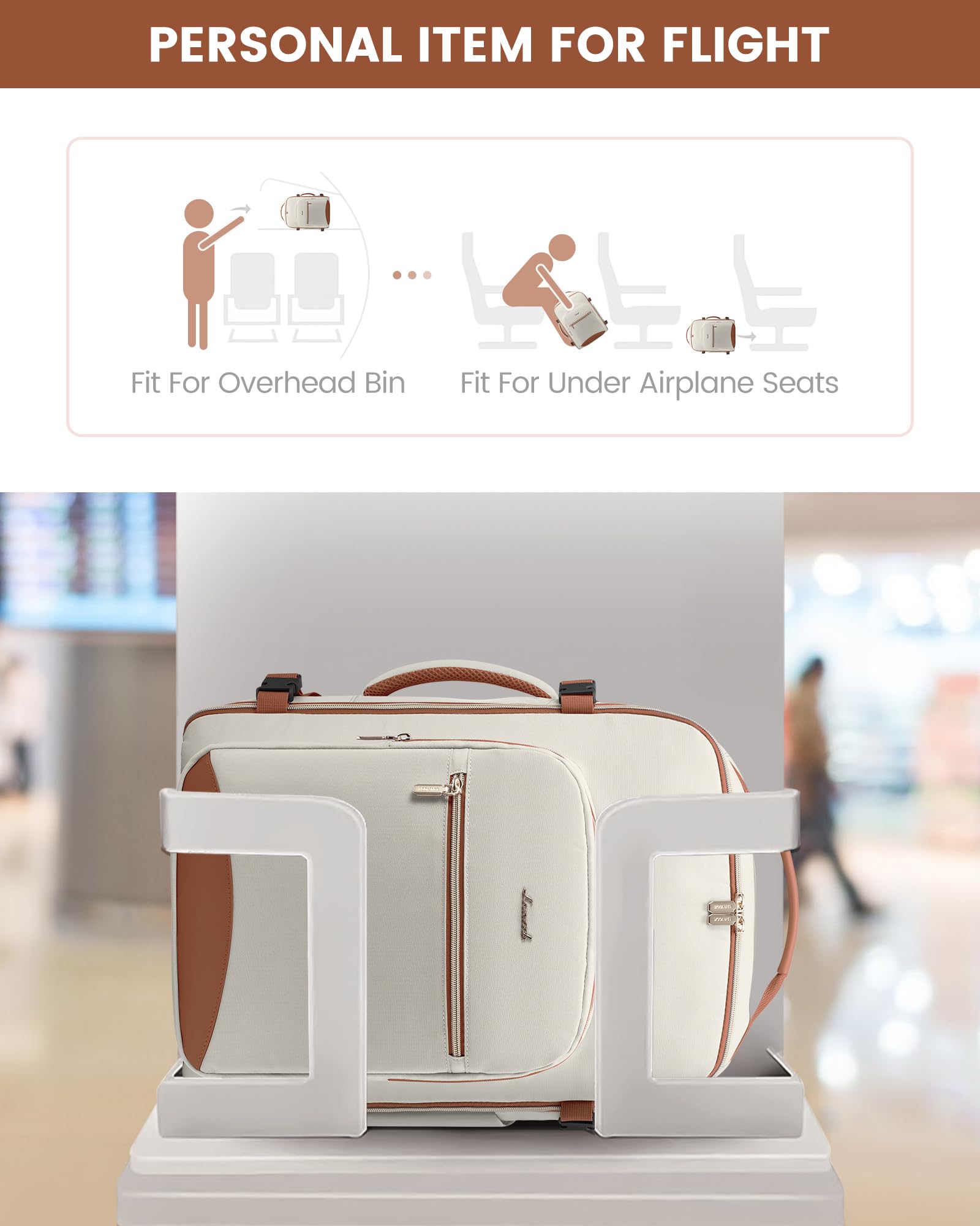 Foto 4 | Mochila De Viaje Lovevook Carry On Para Portátil De 17 Pulgadas A Prueba De Agua De 40 Litros - Venta Internacional.
