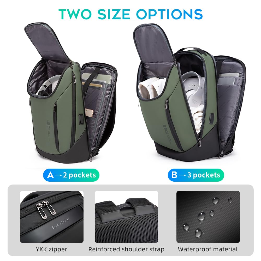 Foto 4 pulgar | Mochila Bange Business Smart Impermeable Para Portátil De 15,6 Pulgadas - Venta Internacional.