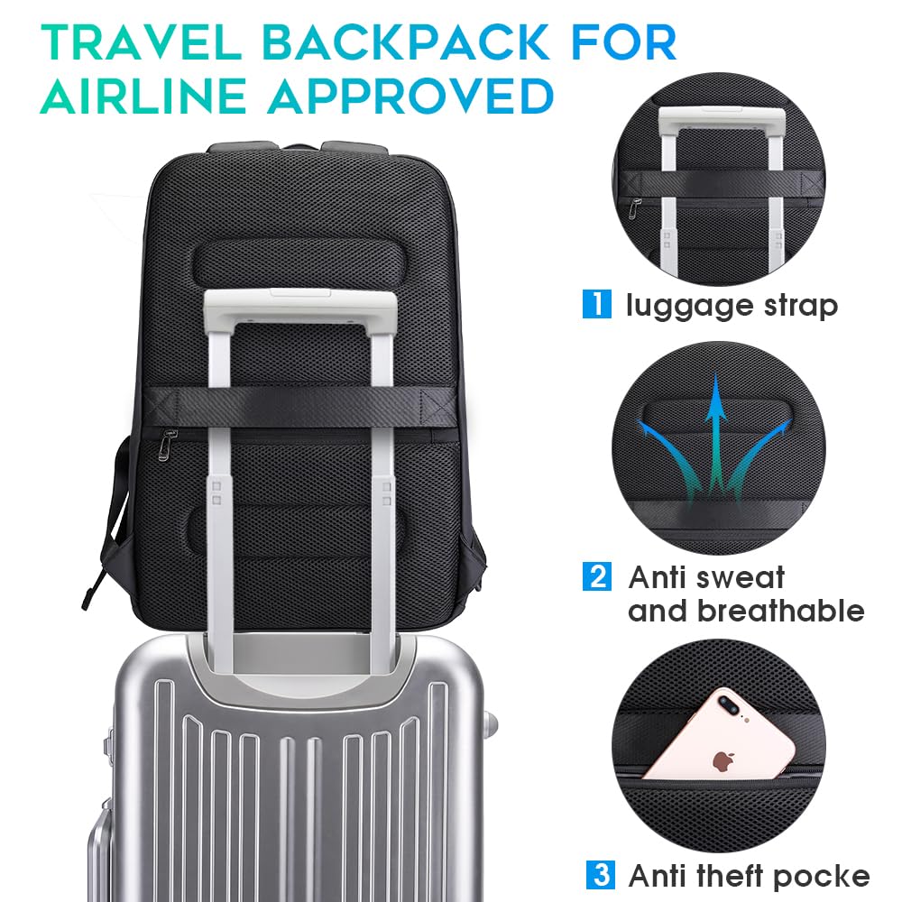 Foto 5 pulgar | Mochila Bange Business Smart Impermeable Para Portátil De 15,6 Pulgadas - Venta Internacional.