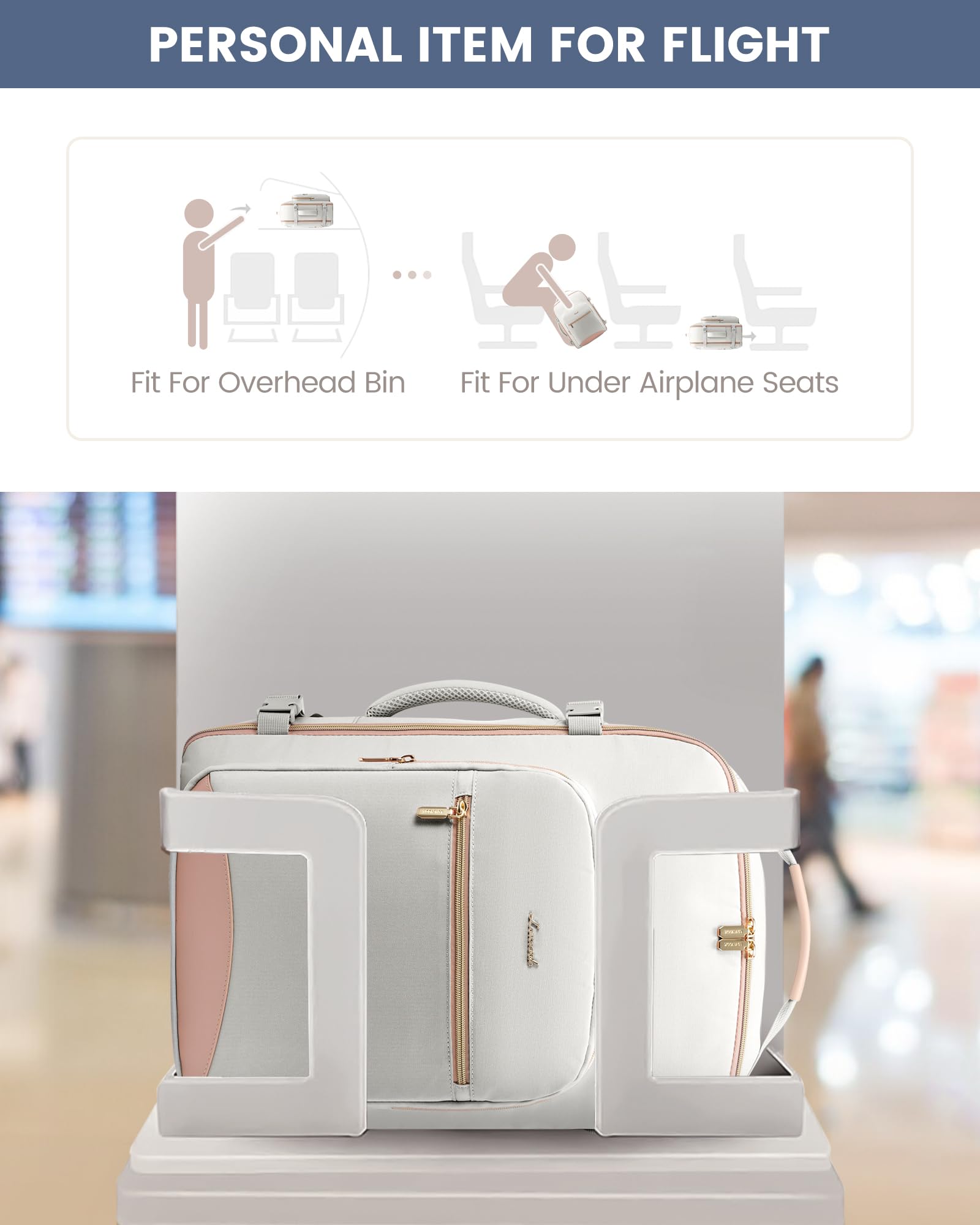 Foto 4 | Mochila De Viaje Lovevook Carry On 50 L Impermeable Con Cubos - Venta Internacional.