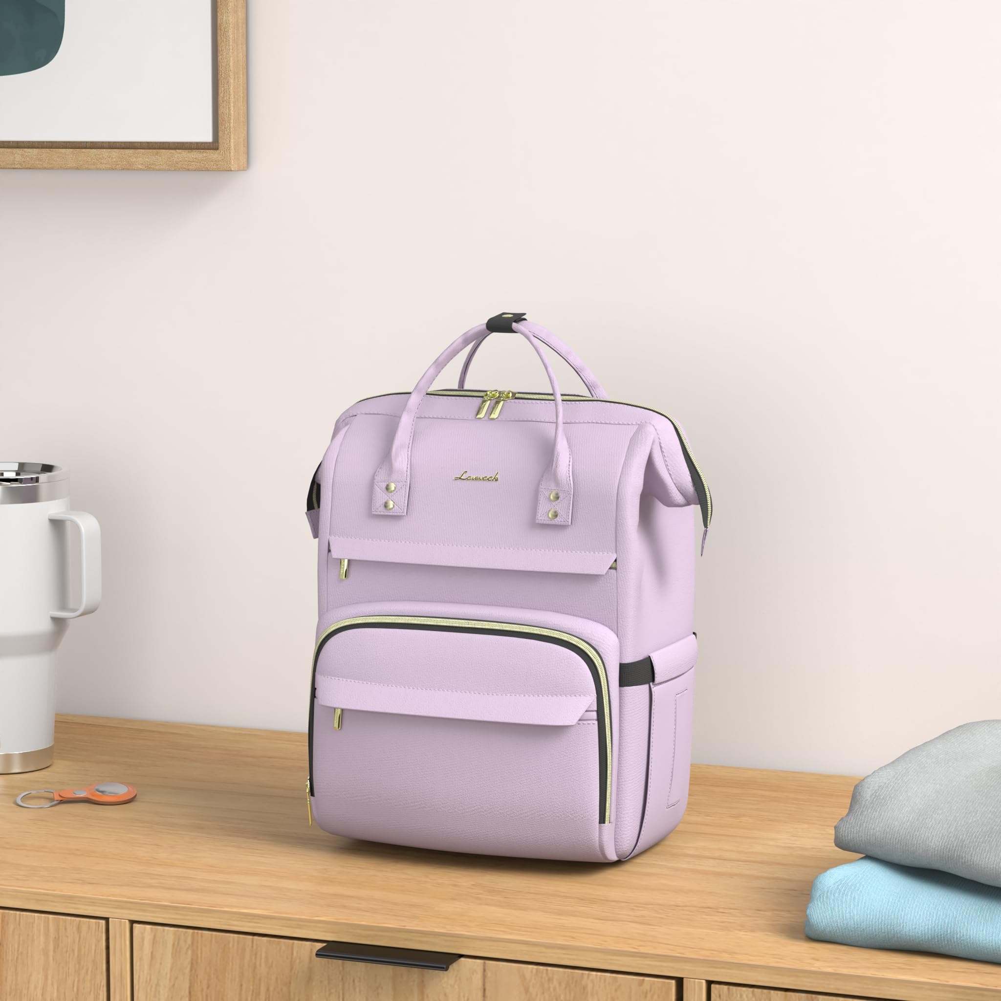Foto 2 | Mochila Para Portátil Lovevook Para Mujer De 17 Pulgadas A Prueba De Agua - Venta Internacional.