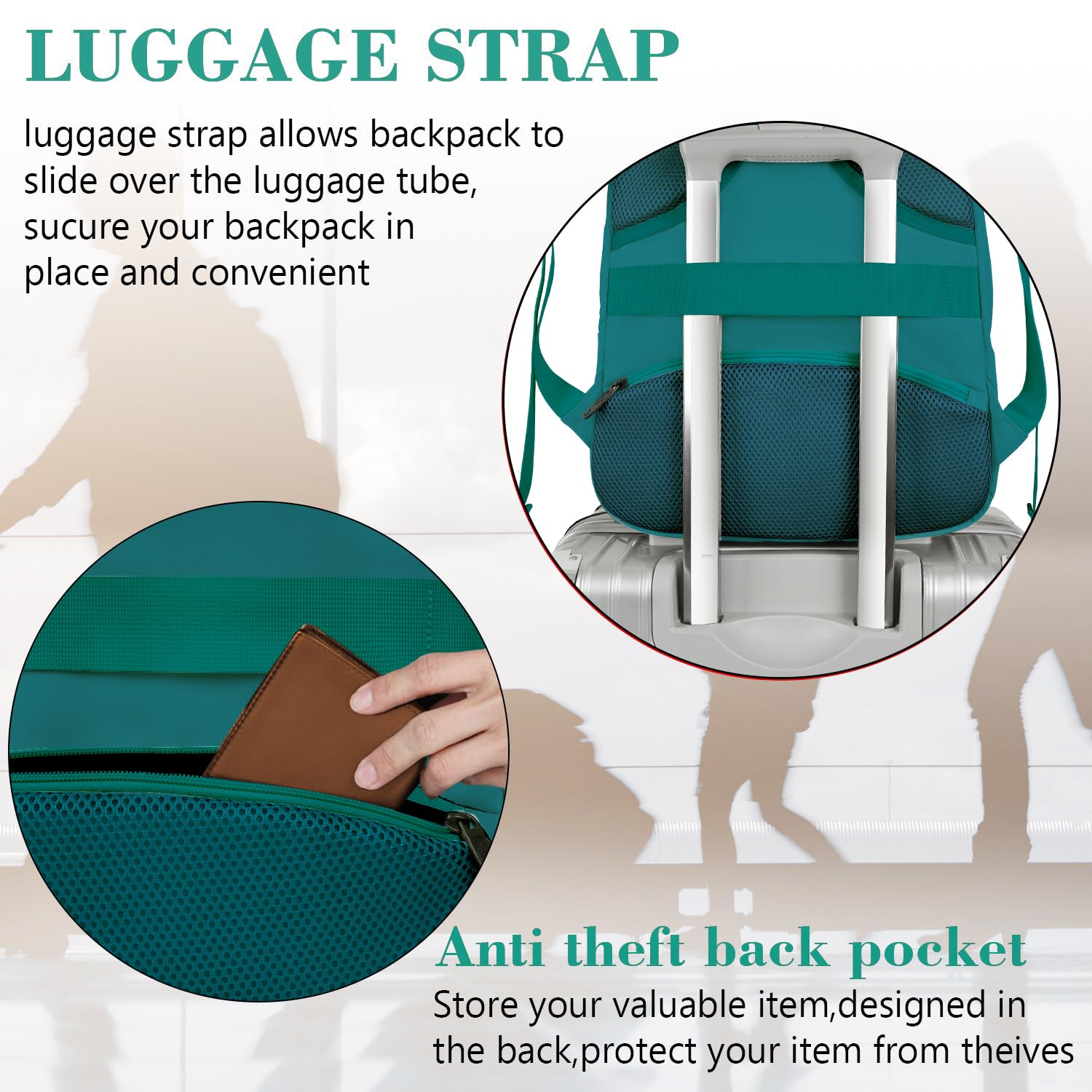 Foto 4 pulgar | Mochila Para Portátil Matein Slim Antirrobo De 15,6 Pulgadas Con Puerto Usb - Venta Internacional.
