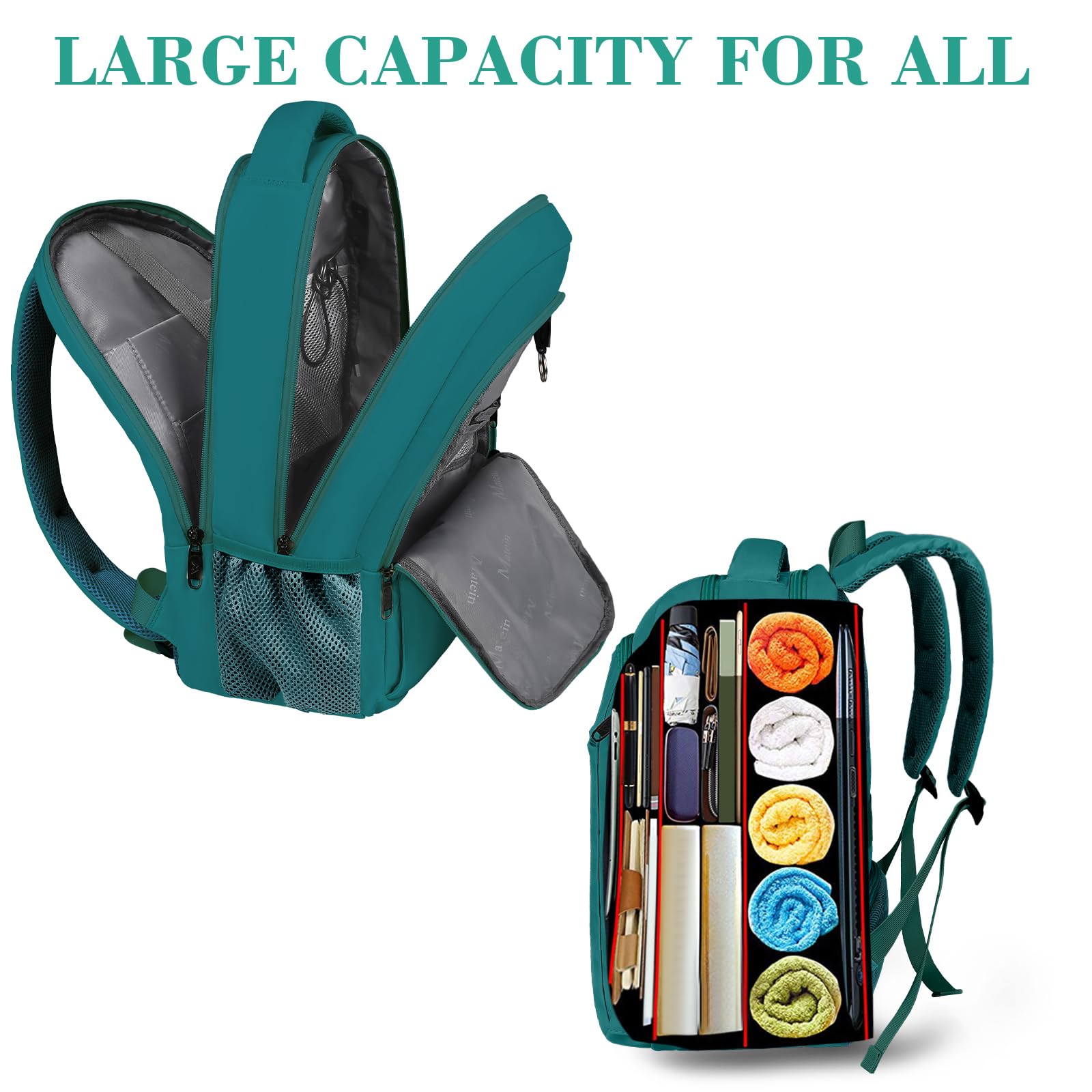 Foto 6 pulgar | Mochila Para Portátil Matein Slim Antirrobo De 15,6 Pulgadas Con Puerto Usb - Venta Internacional.