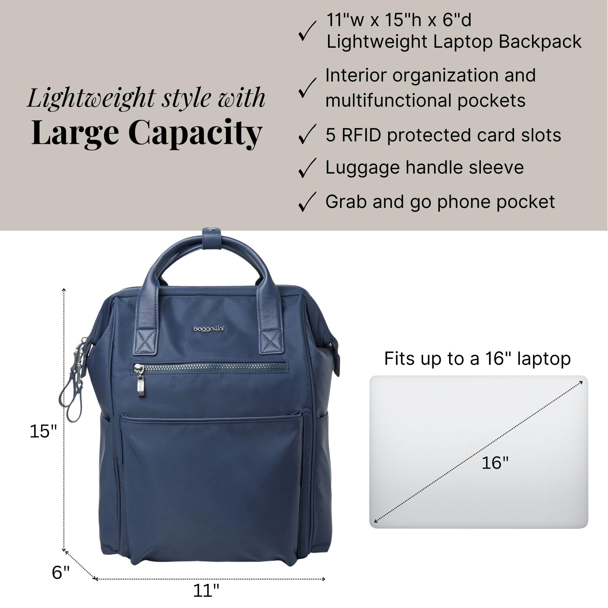 Foto 7 pulgar | Mochila Baggallini Soho Travel Laptop Para Mujer, Resistente Al Agua - Venta Internacional.