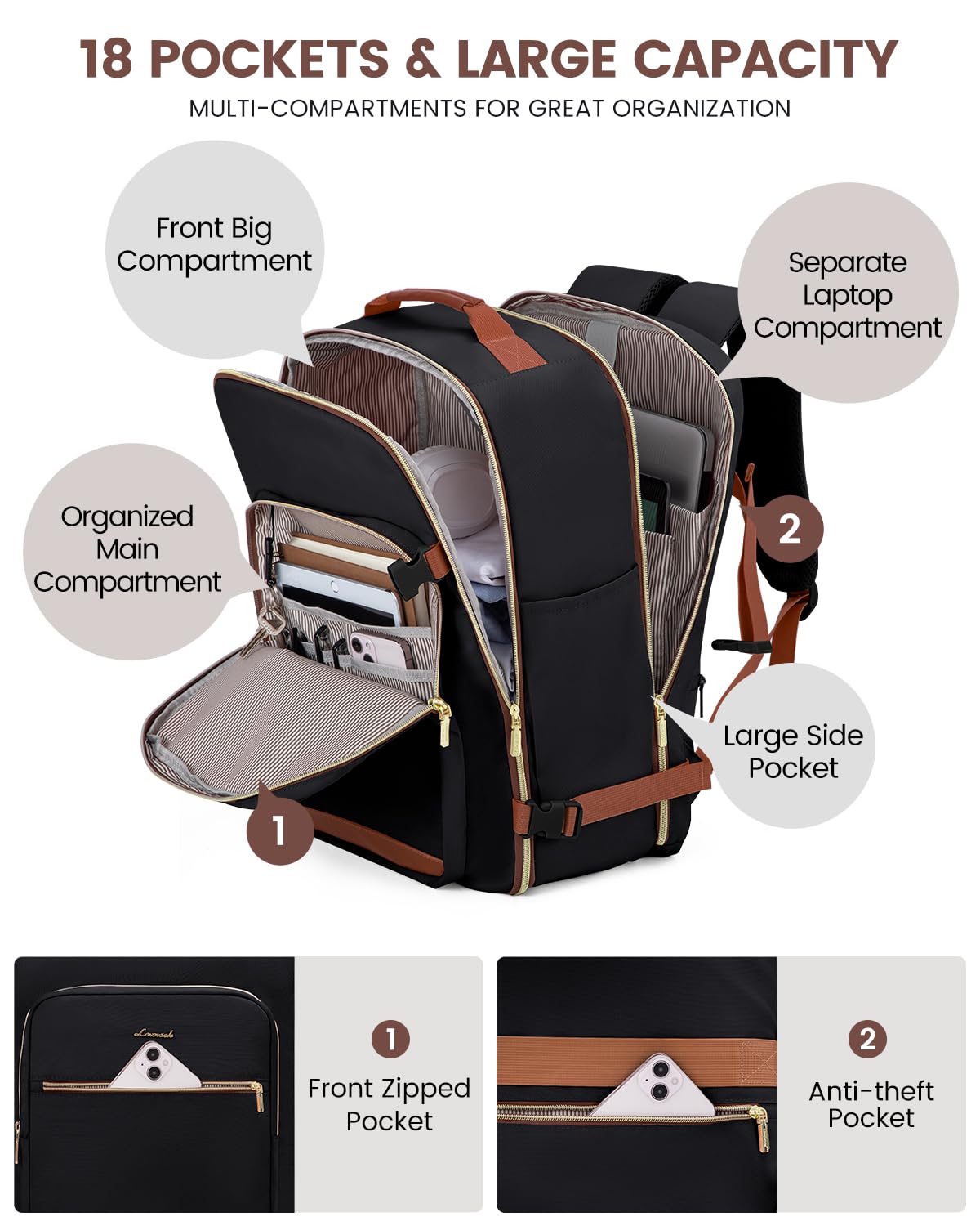 Foto 4 pulgar | Mochila De Mano Lovevook De 50 Litros Para Mujeres Y Hombres Con Cubos De Embalaje - Venta Internacional.