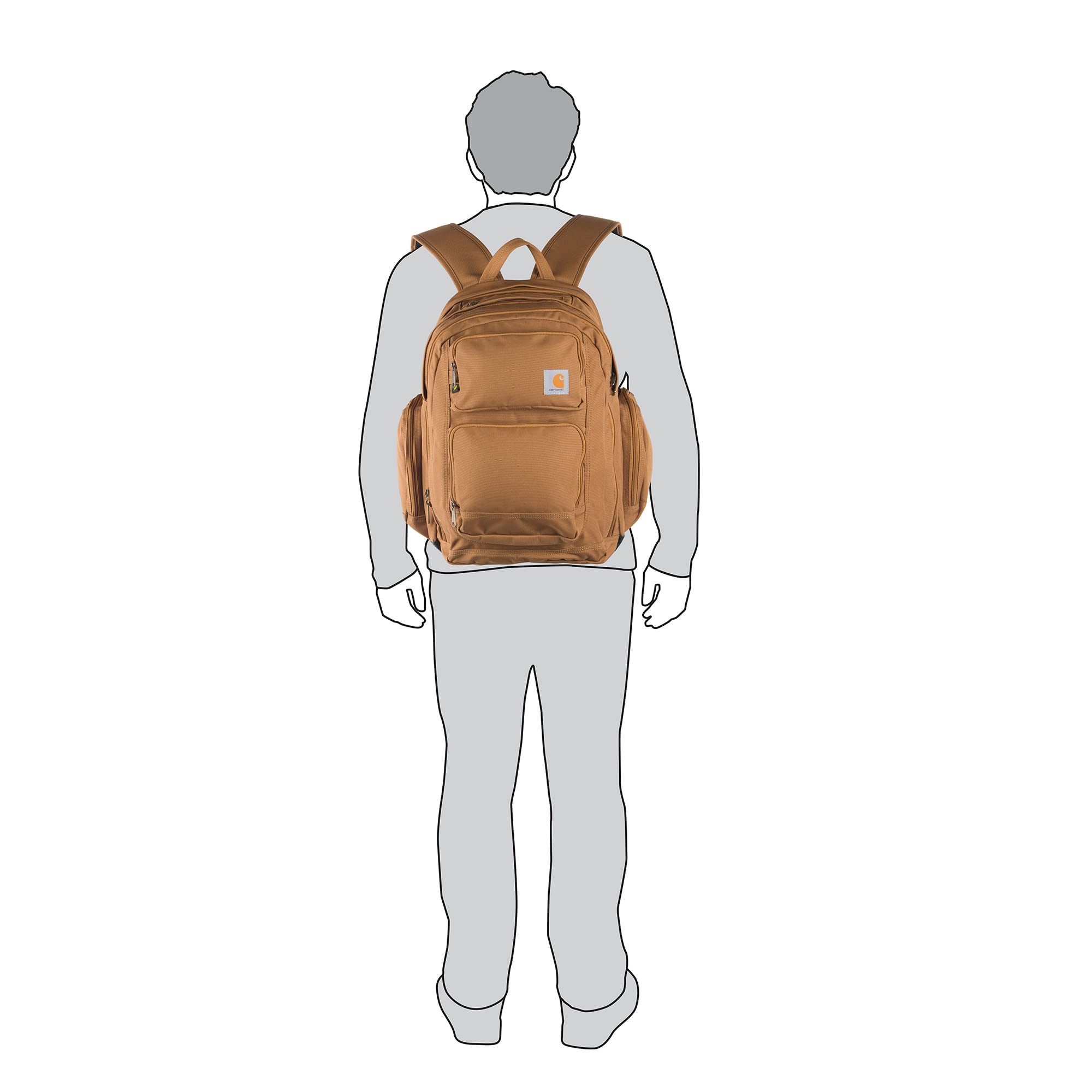 Foto 6 pulgar | Mochila Carhartt Force Pro 35l Con Funda Para Portátil De 17 Pulgadas, Color Gris - Venta Internacional.