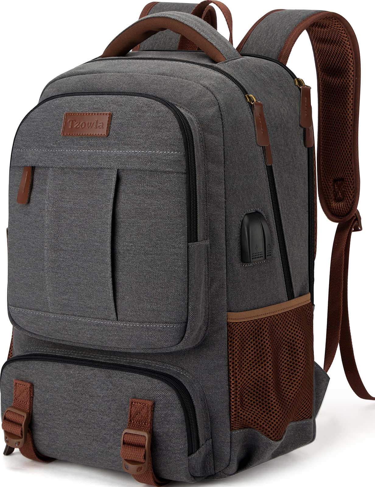Mochila Tzowla Canvas Para Ordenador Portátil De 17,3'' Para Hombre Y Mujer - Venta Internacional.