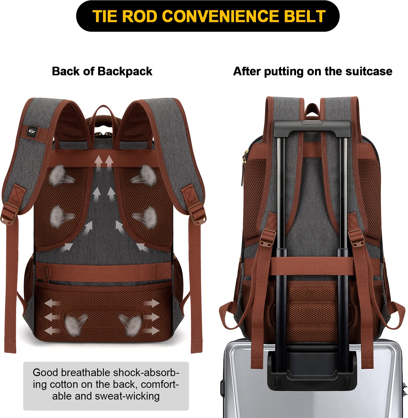 Foto 7 pulgar | Mochila Tzowla Canvas Para Ordenador Portátil De 17,3'' Para Hombre Y Mujer - Venta Internacional.