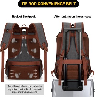 Foto 6 | Mochila Tzowla Canvas Para Ordenador Portátil De 17,3'' Para Hombre Y Mujer - Venta Internacional.