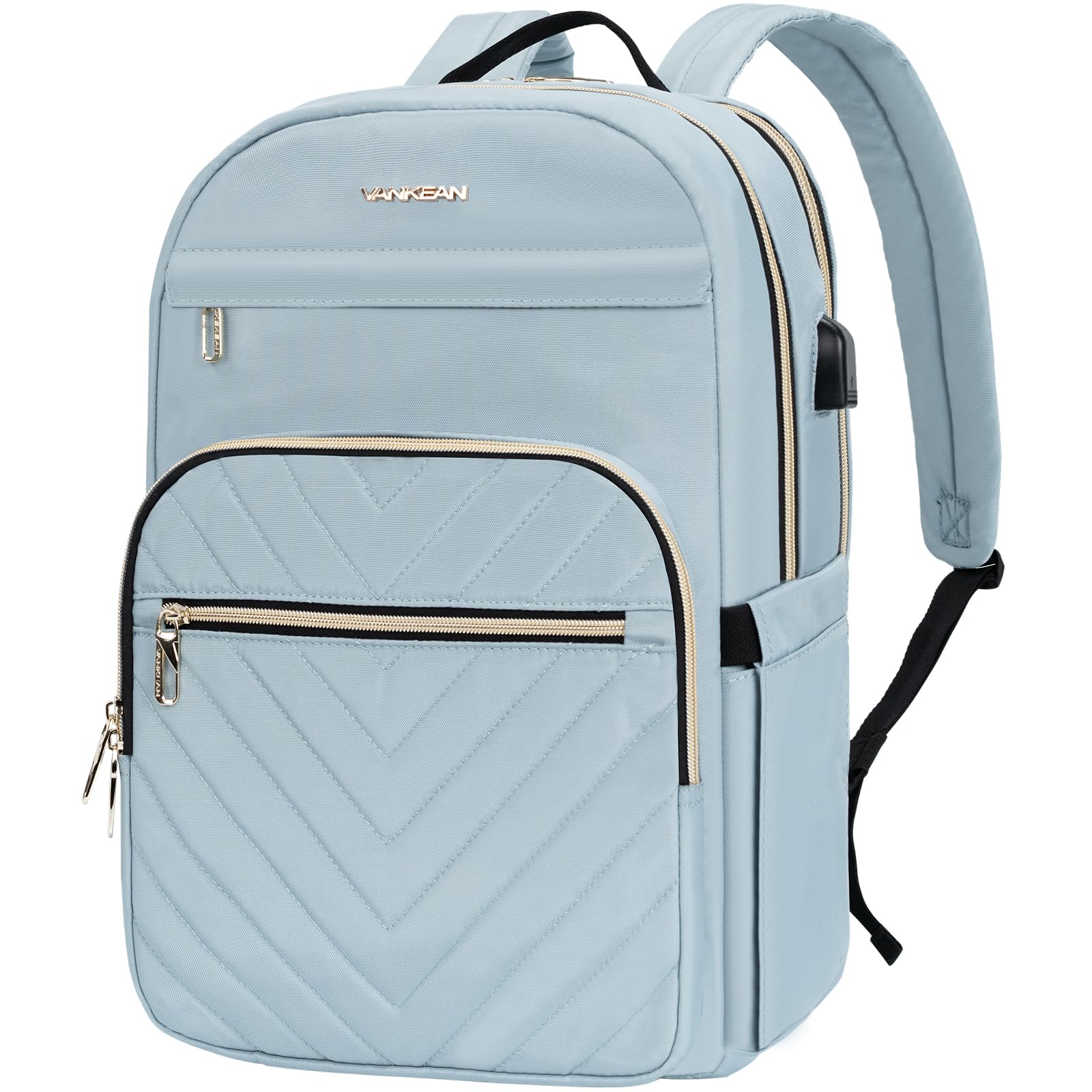 Mochila Para Portátil Vankean 15.6'' Impermeable Para Mujer, Color Azul Claro - Venta Internacional.