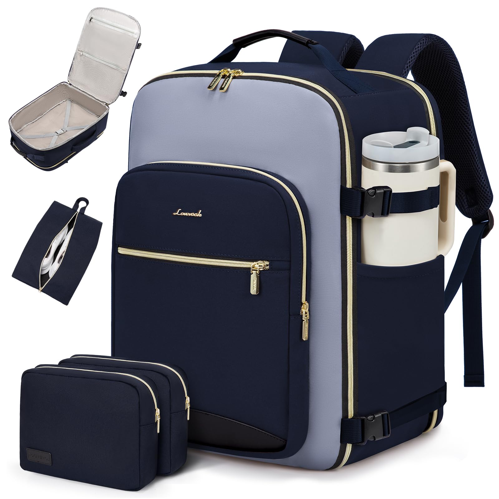 Foto 2 pulgar | Mochila De Mano Lovevook De 50 Litros Para Mujeres Y Hombres Con 3 Cubos - Venta Internacional.