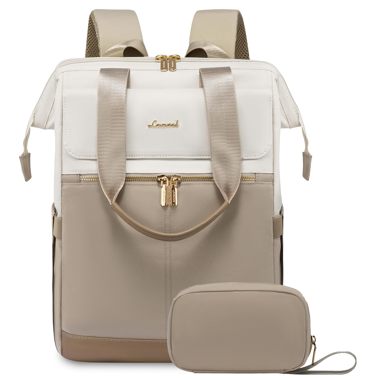 Mochila Para Portátil Lovevook Para Mujer De 15,6 Pulgadas Con Puerto Usb, Color Beige - Venta Internacional.