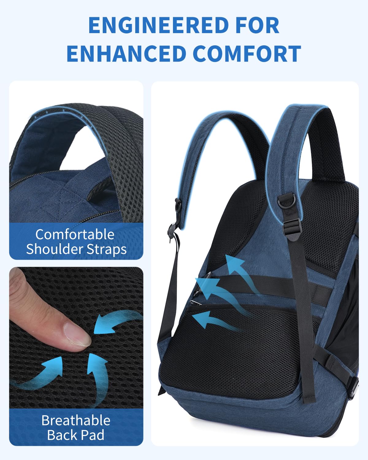 Foto 7 pulgar | Mochila Wandf Travel De 32 Litros Para Spirit Airlines Con Bolsillo Húmedo - Venta Internacional.