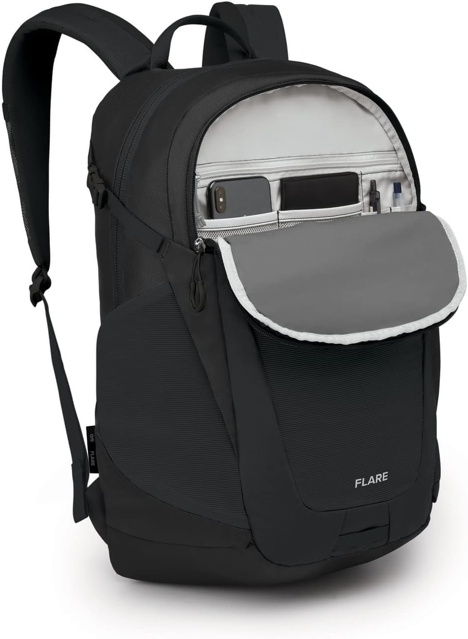 Foto 7 pulgar | Mochila Osprey Flare Everyday Para Portátil De 17 Pulgadas, Color Negro - Venta Internacional.