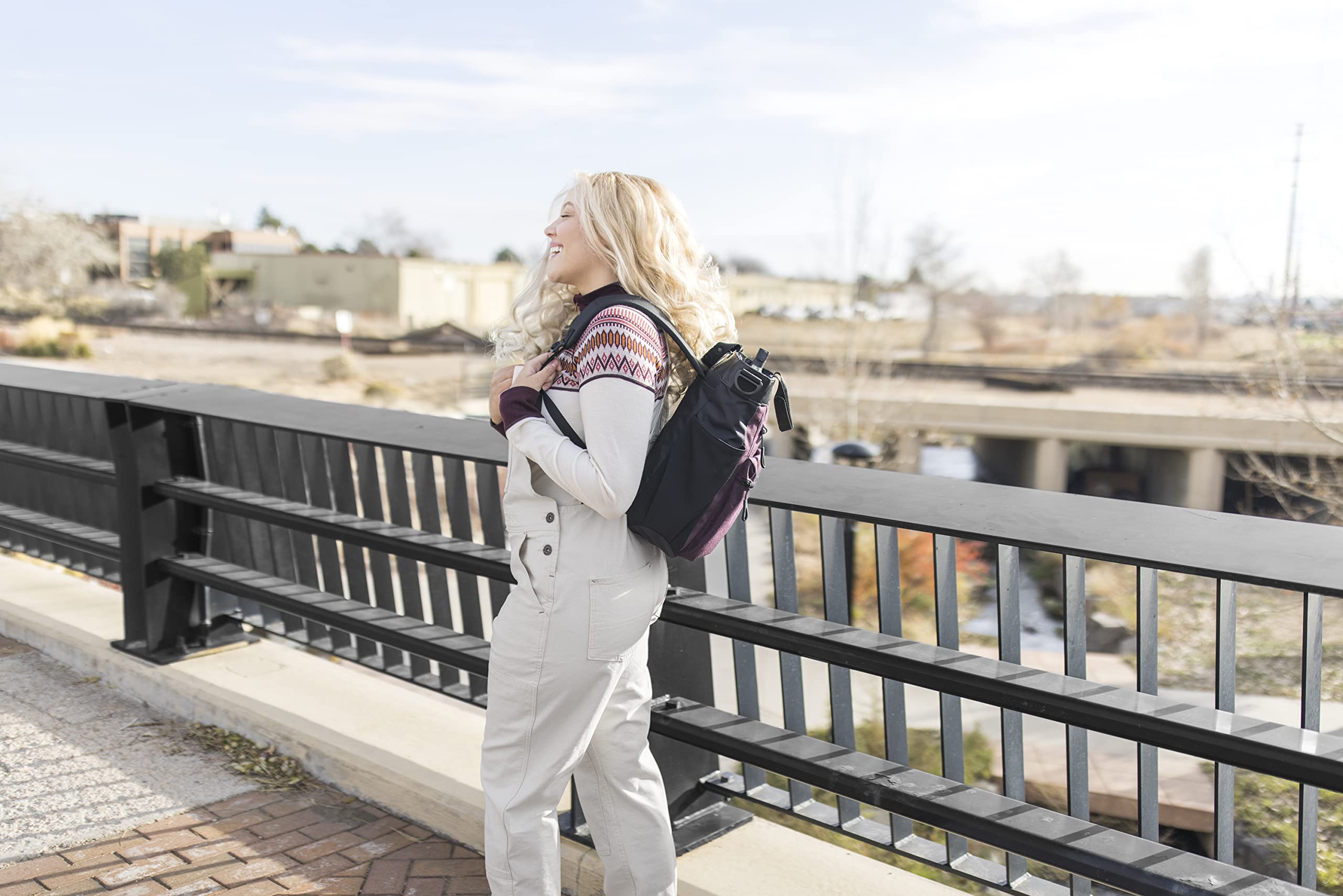 Foto 4 pulgar | Mochila Sherpani Soleil Anti-theft 18l Para Mujer Merlot - Venta Internacional.
