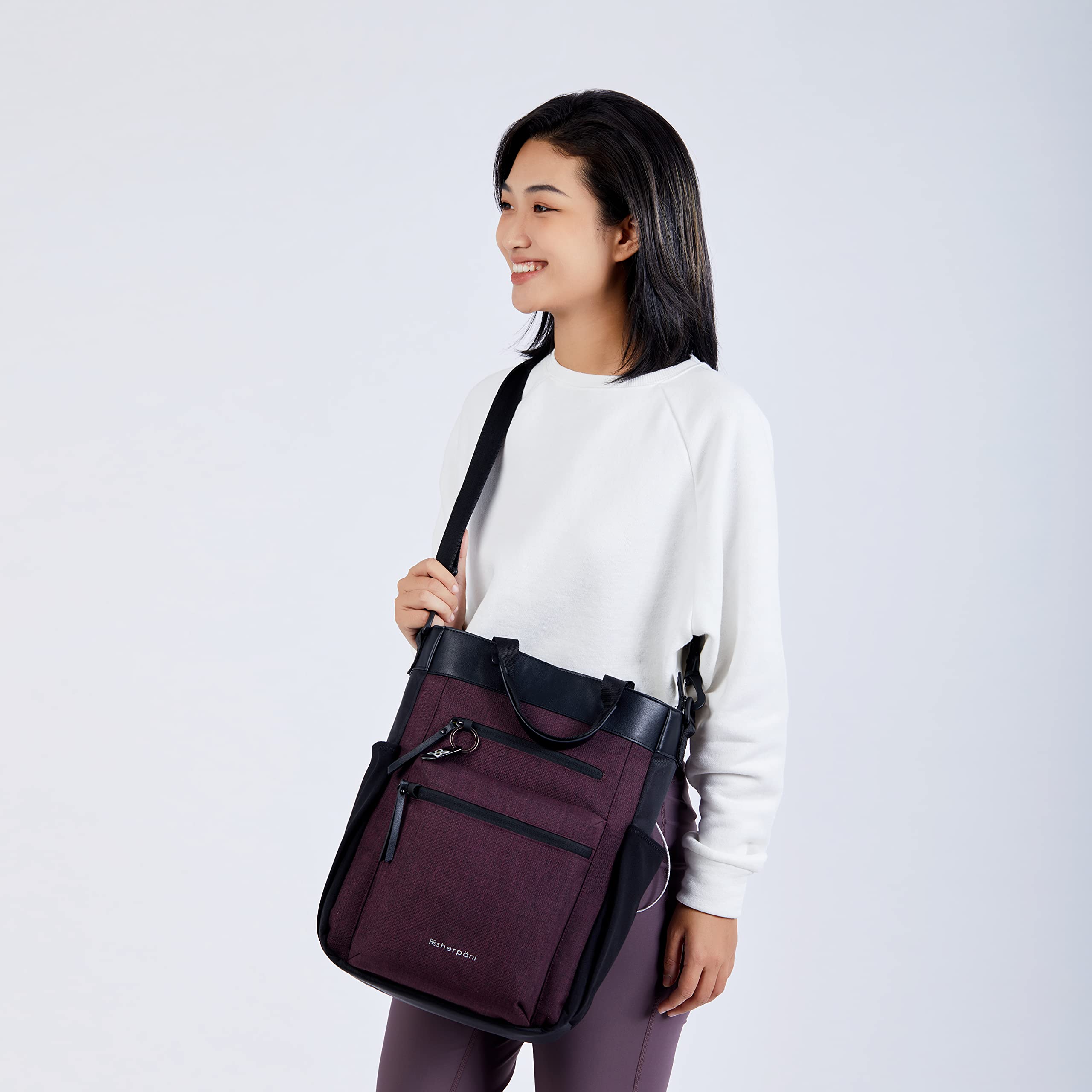 Foto 6 pulgar | Mochila Sherpani Soleil Anti-theft 18l Para Mujer Merlot - Venta Internacional.