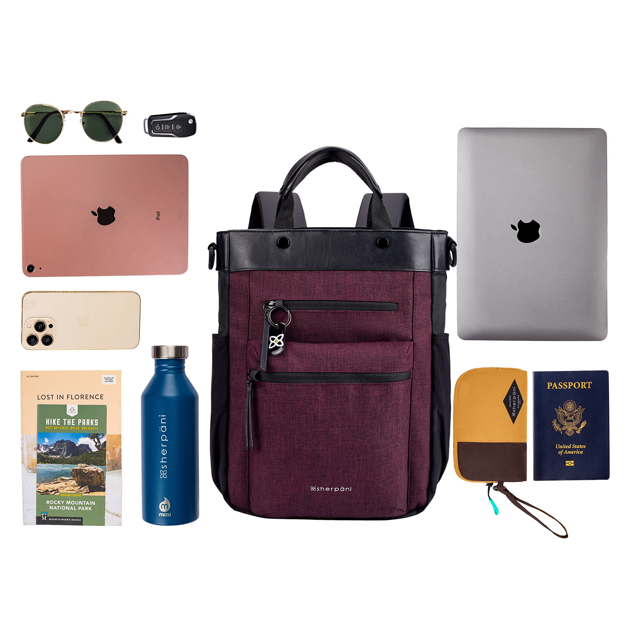Foto 6 | Mochila Sherpani Soleil Anti-theft 18l Para Mujer Merlot - Venta Internacional.