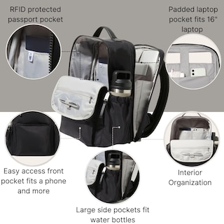 Foto 3 | Mochila Baggallini Tribeca Para Portátil Ampliable De 15 X 11 Pulgadas - Venta Internacional.
