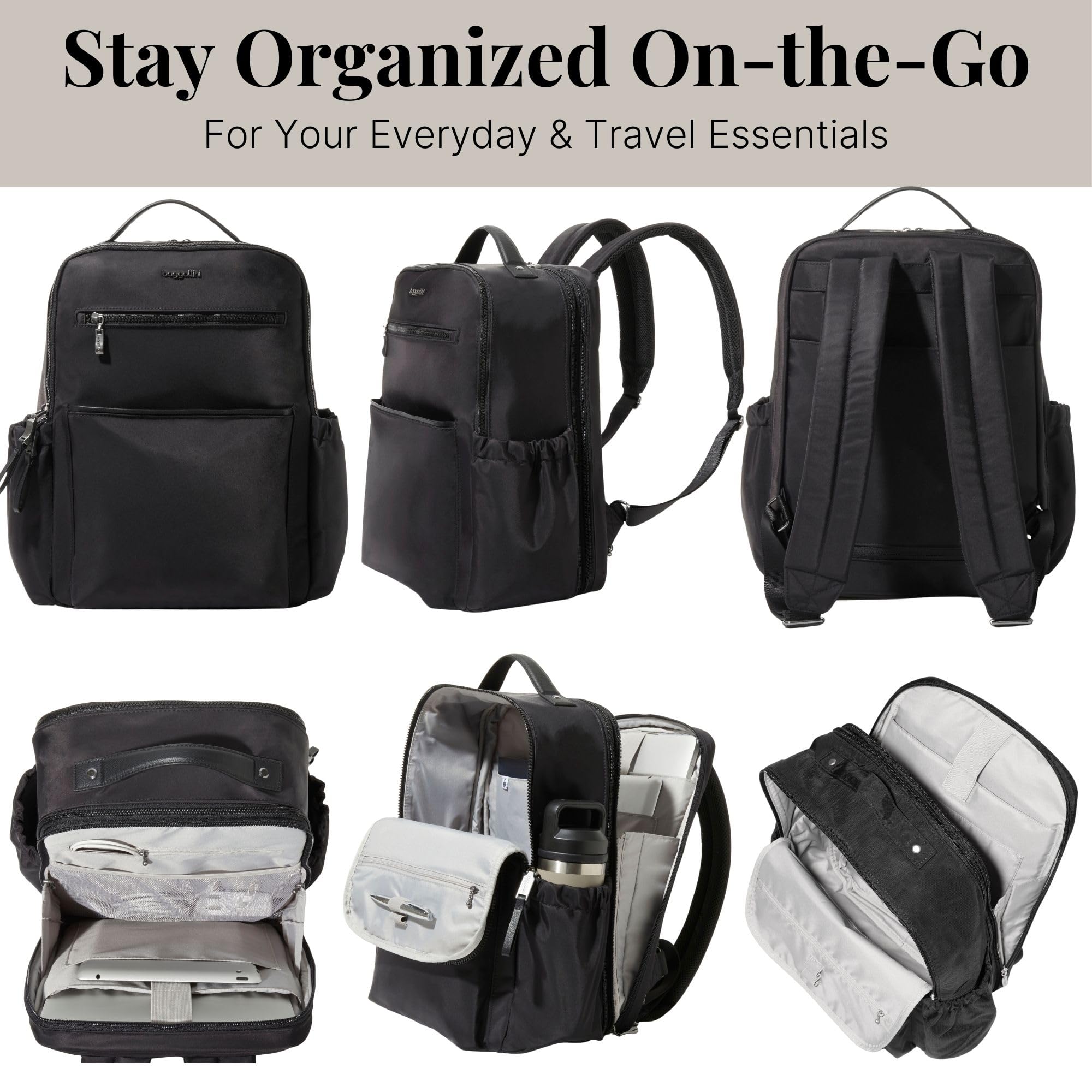 Foto 6 | Mochila Baggallini Tribeca Para Portátil Ampliable De 15 X 11 Pulgadas - Venta Internacional.
