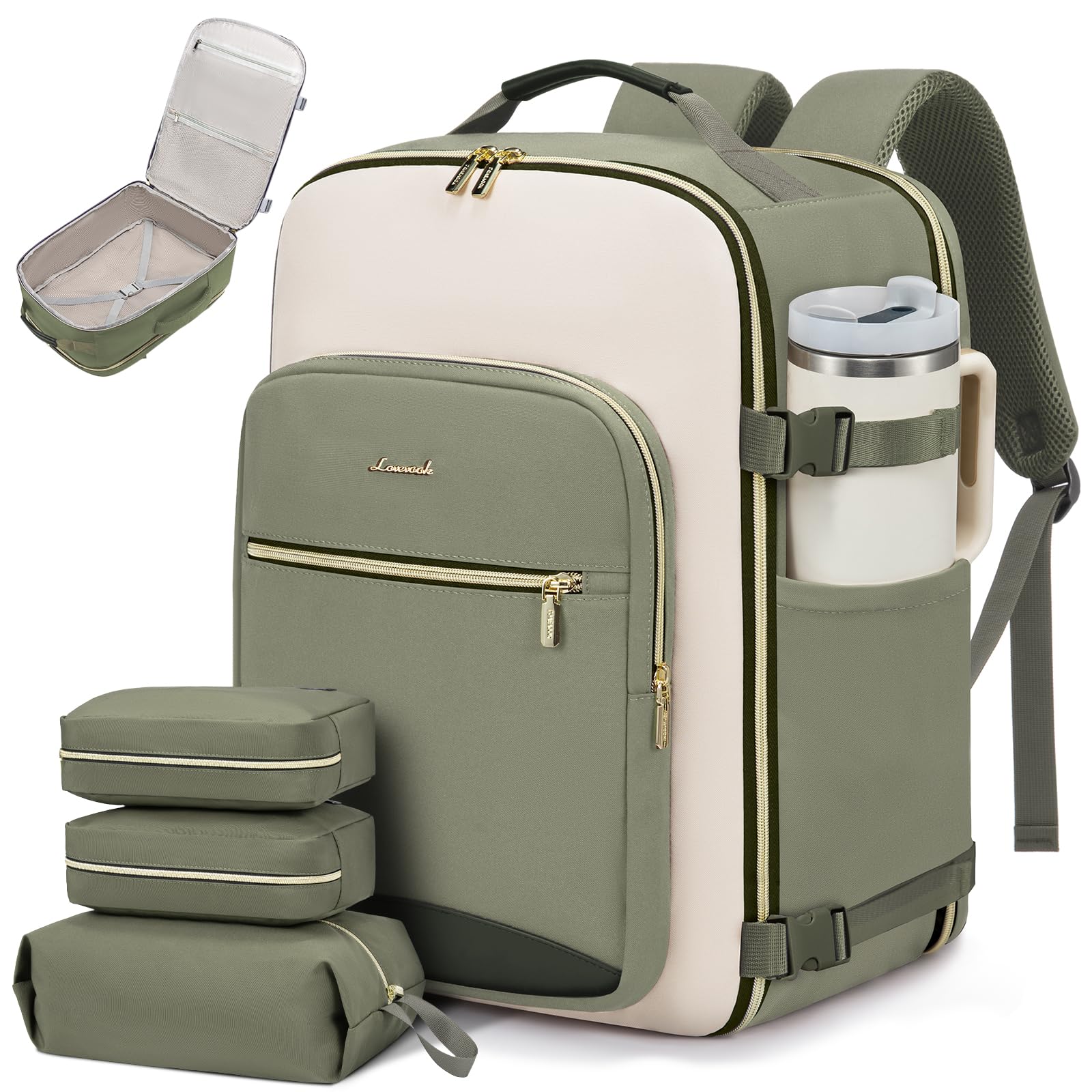 Foto 2 pulgar | Mochila De Mano Lovevook De 50 Litros Para Mujer Y Hombre Con 3 Cubos - Venta Internacional.