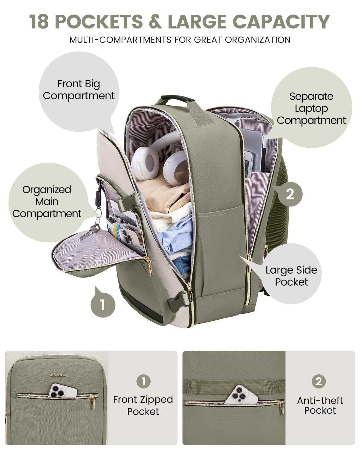 Foto 5 pulgar | Mochila De Mano Lovevook De 50 Litros Para Mujer Y Hombre Con 3 Cubos - Venta Internacional.